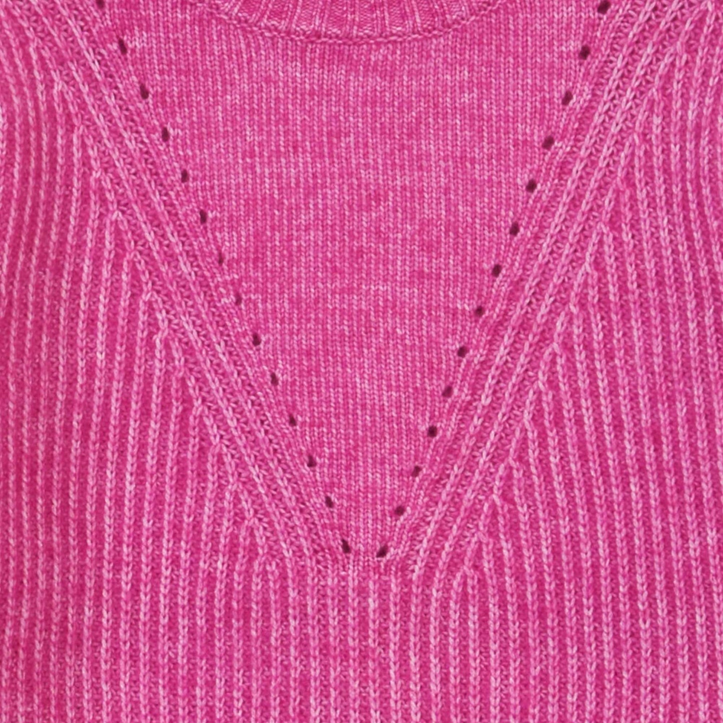 Pull point mousse maille ajour e Rose