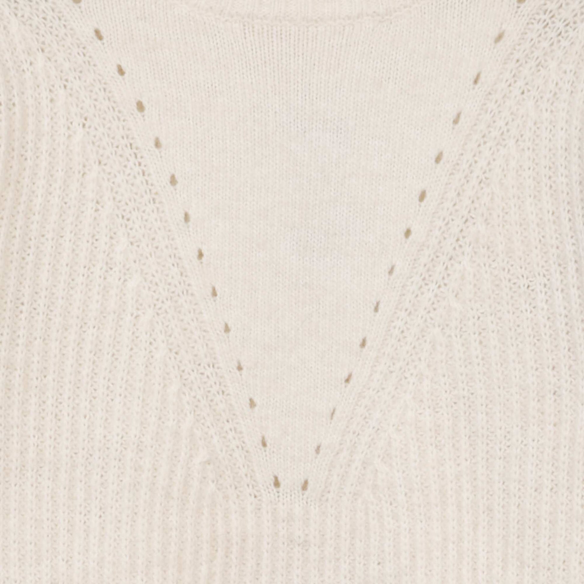 Pull point mousse maille ajour e Blanc