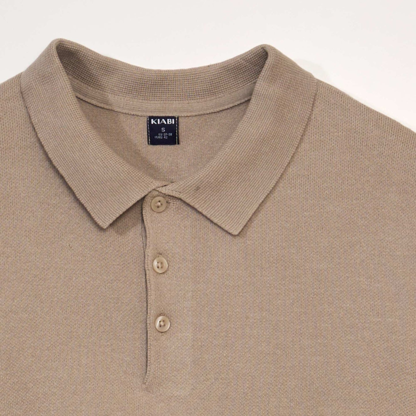 Polo en molleton beige