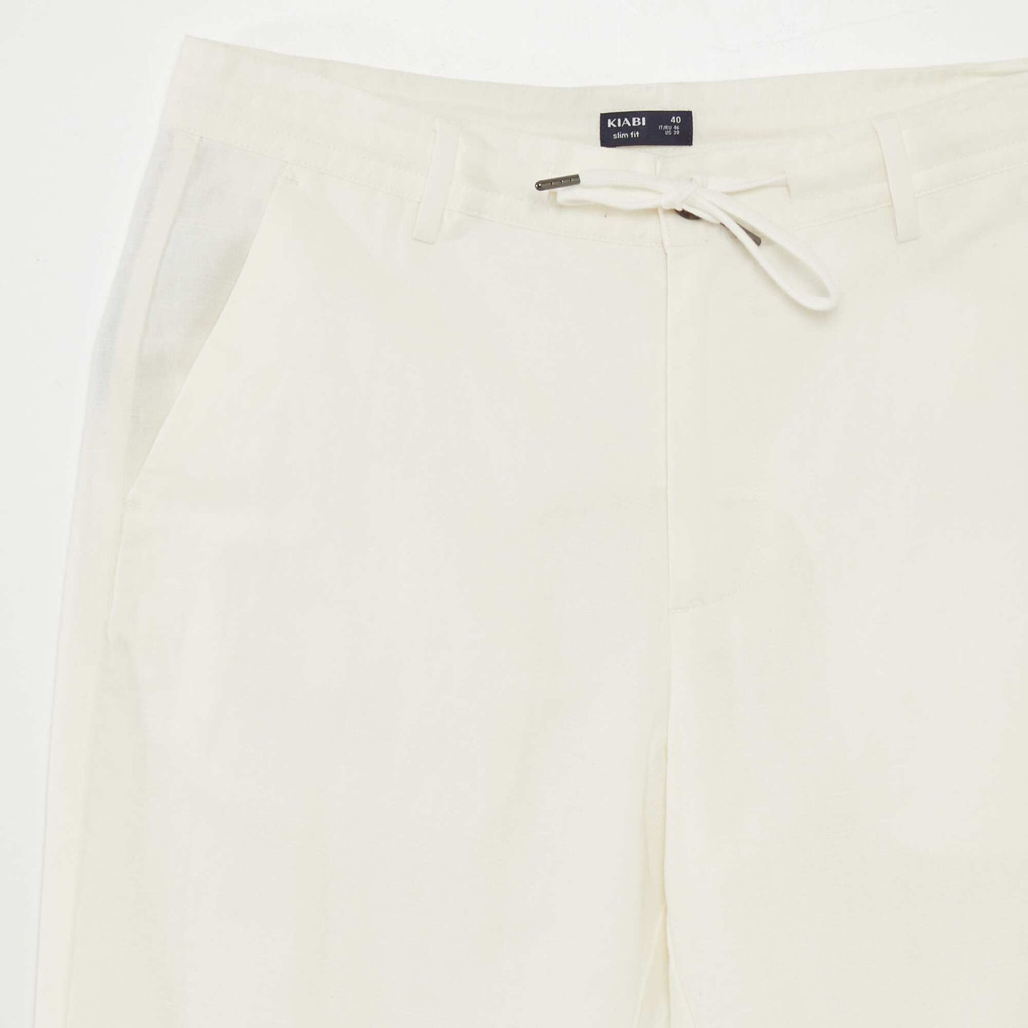 Pantalon chino droit blanc