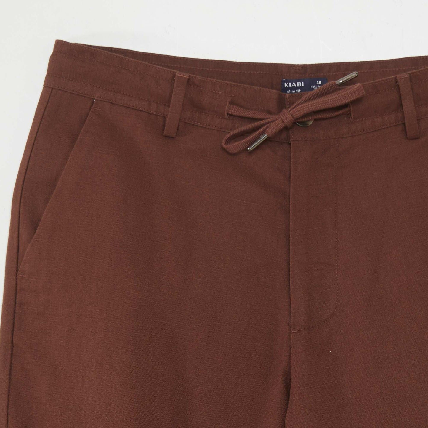 Pantalon chino droit Marron