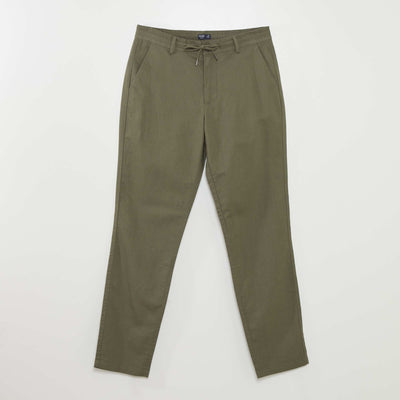 Pantalon chino droit Vert