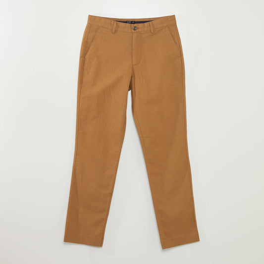 Pantalon chino slim Beige