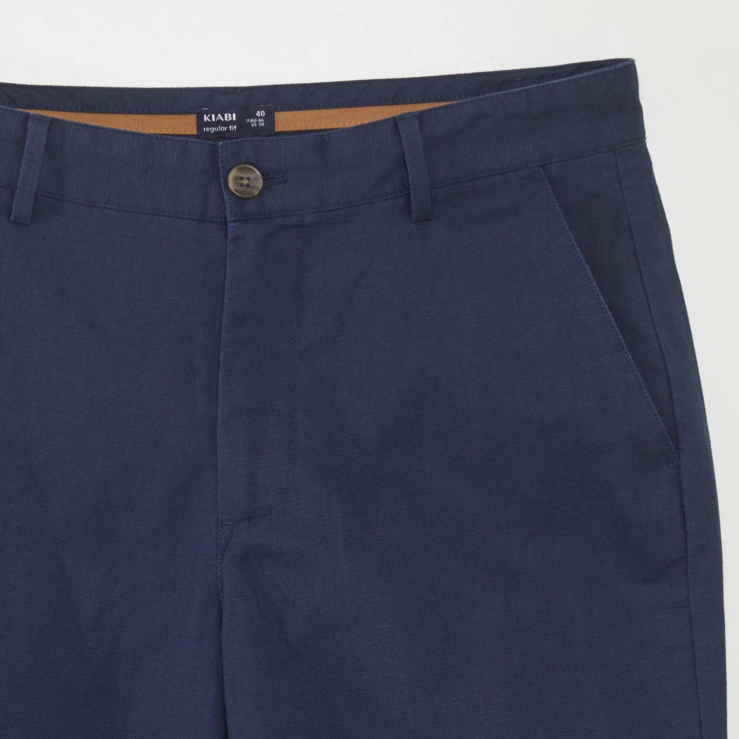 Pantalon chino slim Bleu marine