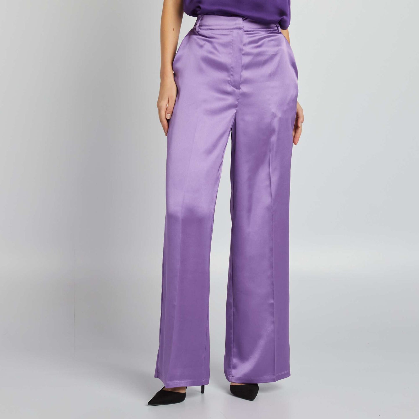 Pantalon en satin VIOLET