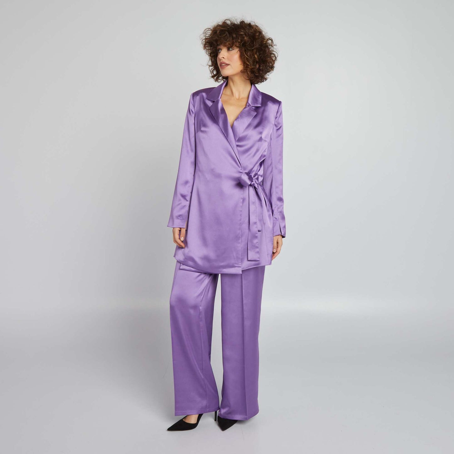 Pantalon en satin VIOLET