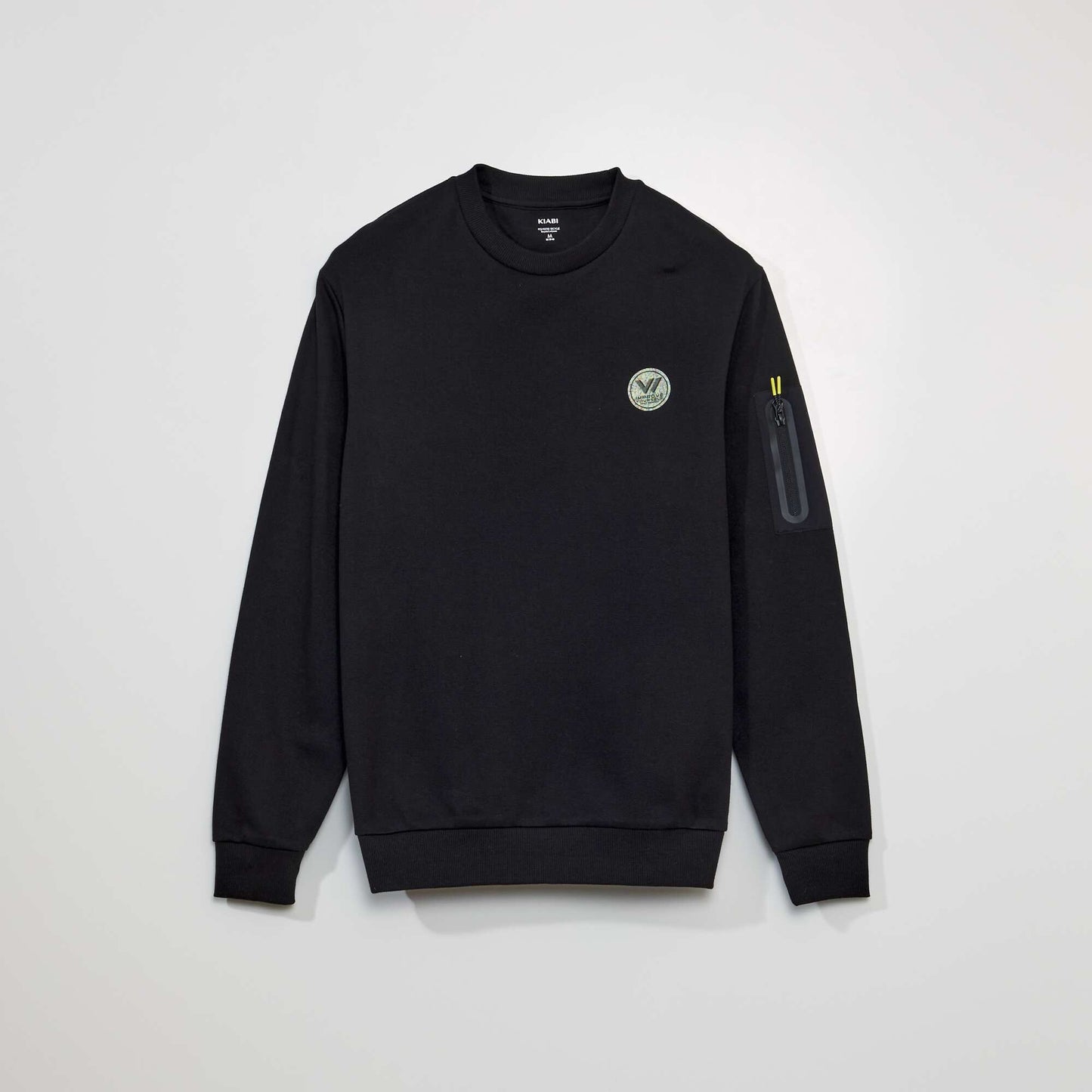 Sweat en piqu de coton Noir