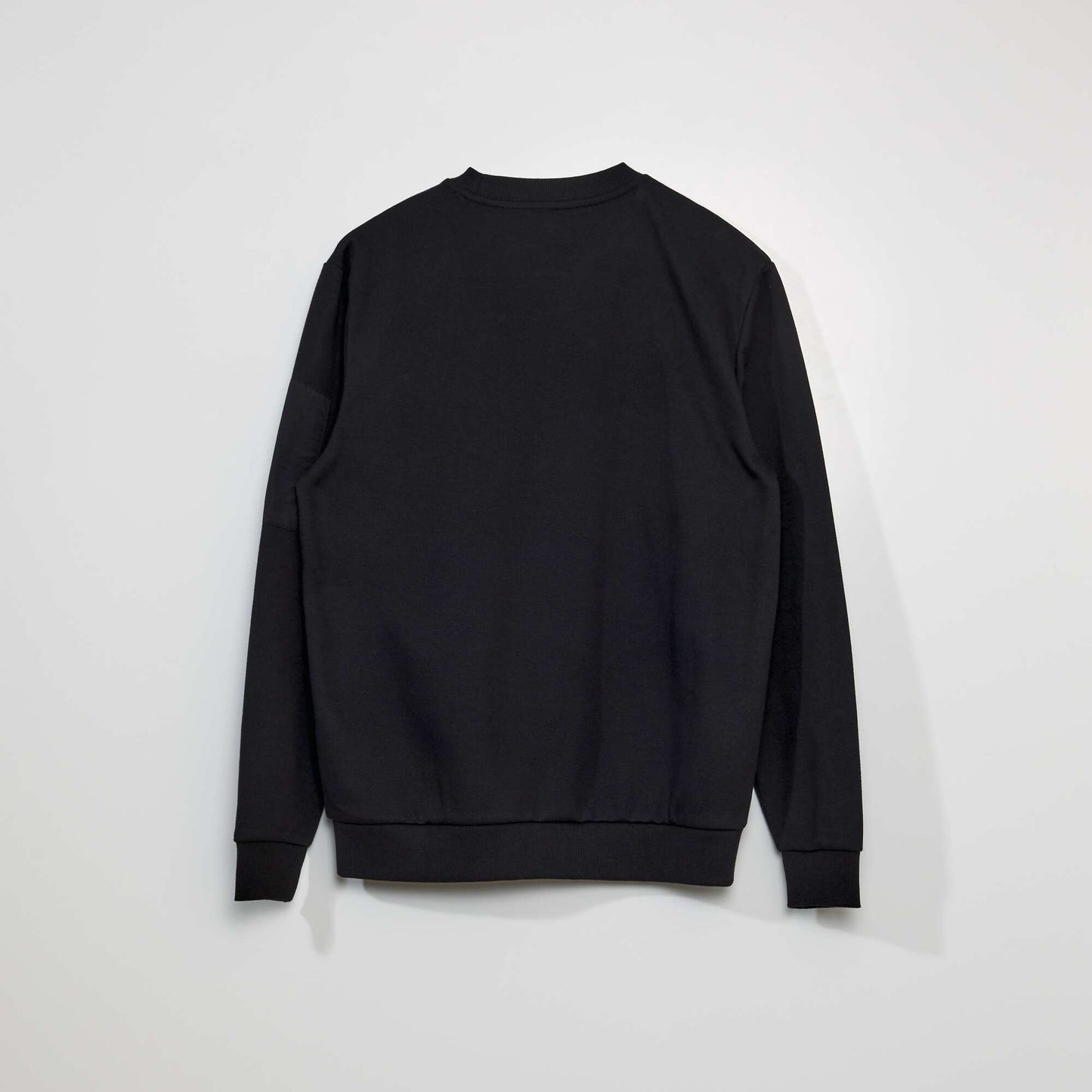 Sweat en piqu de coton Noir
