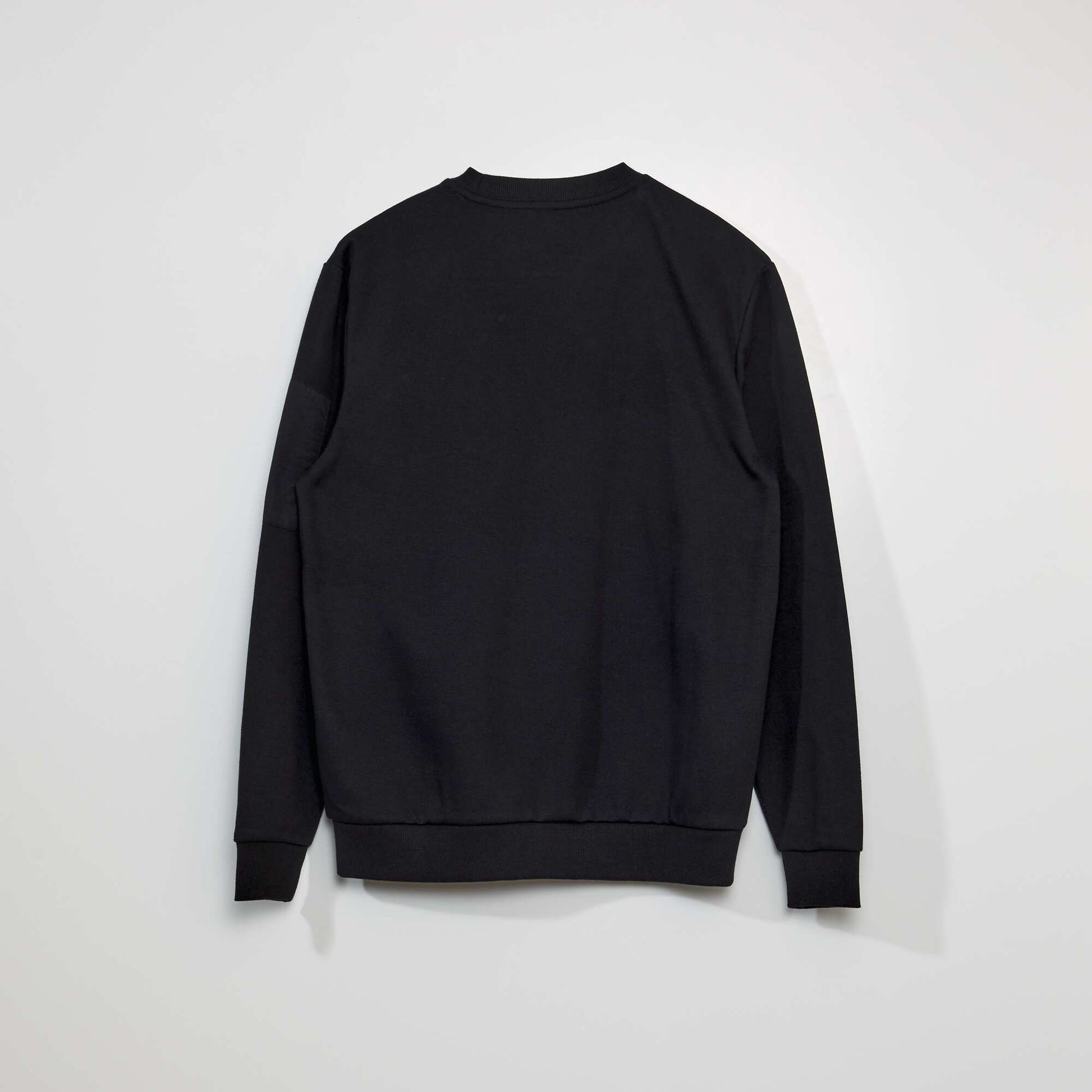 Sweat en piqu de coton Noir