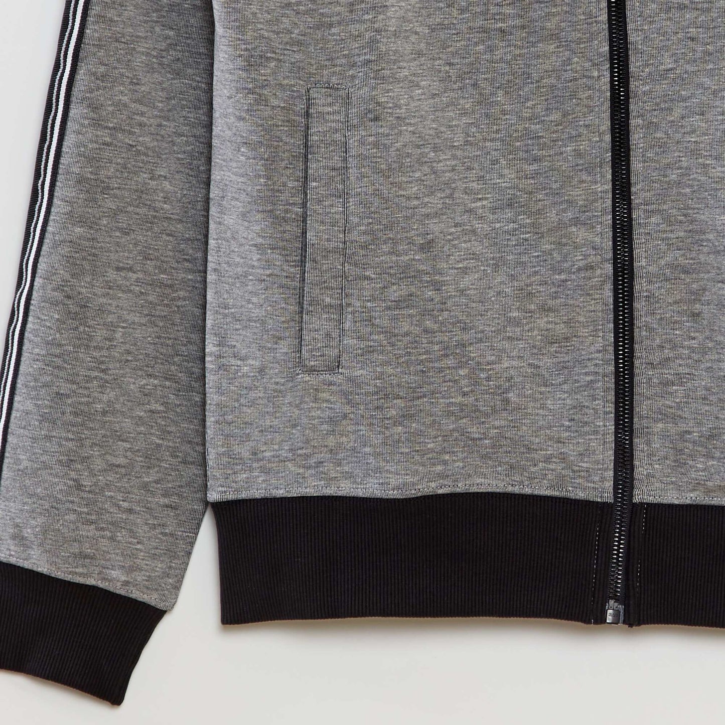 Sweat en interlock avec biais contrast Gris