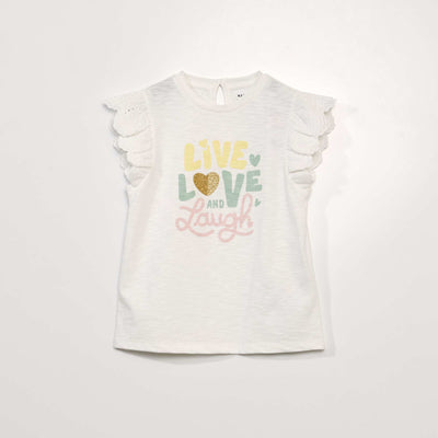 T-shirt en jersey BLANC