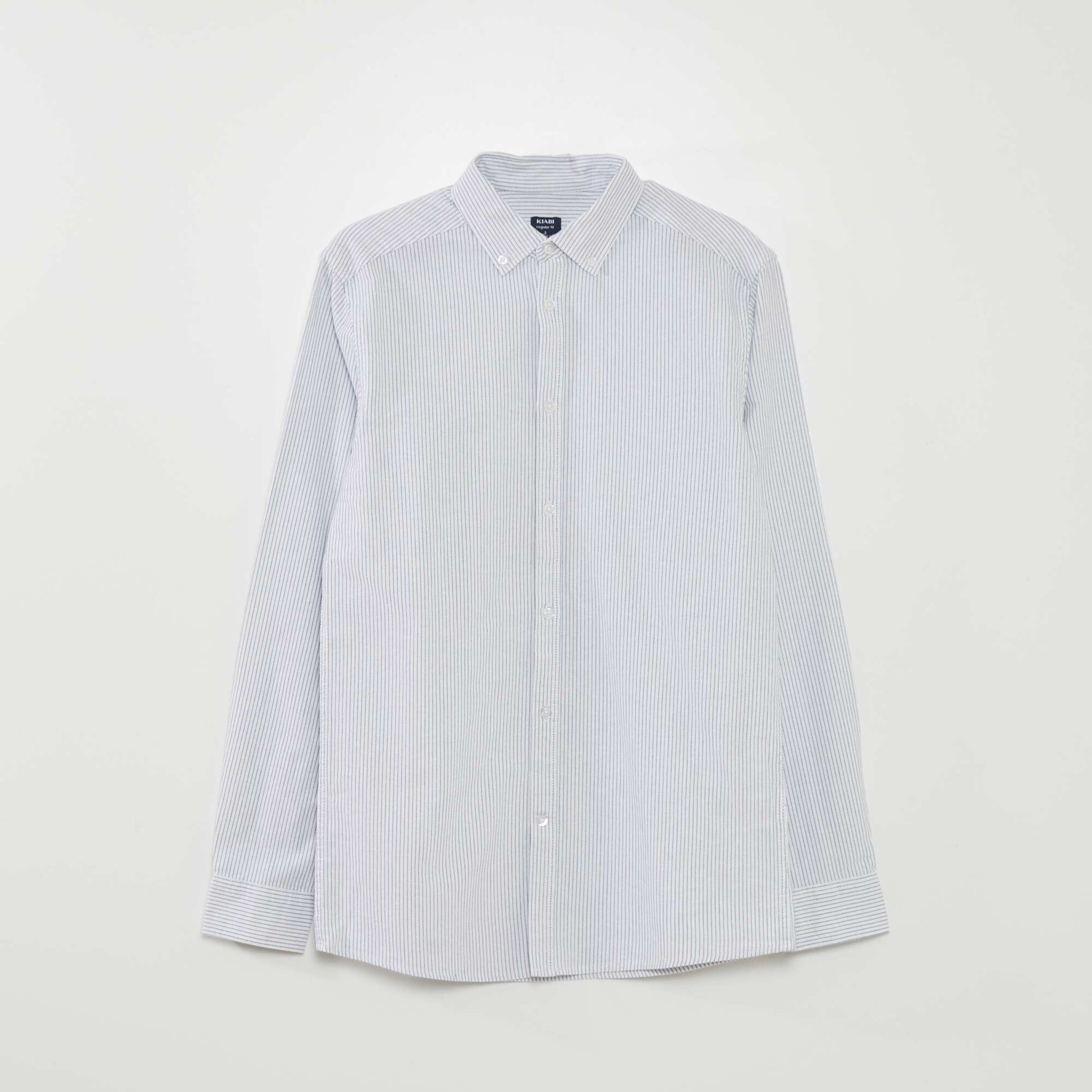 Chemise droite rayures Blanc/bleu