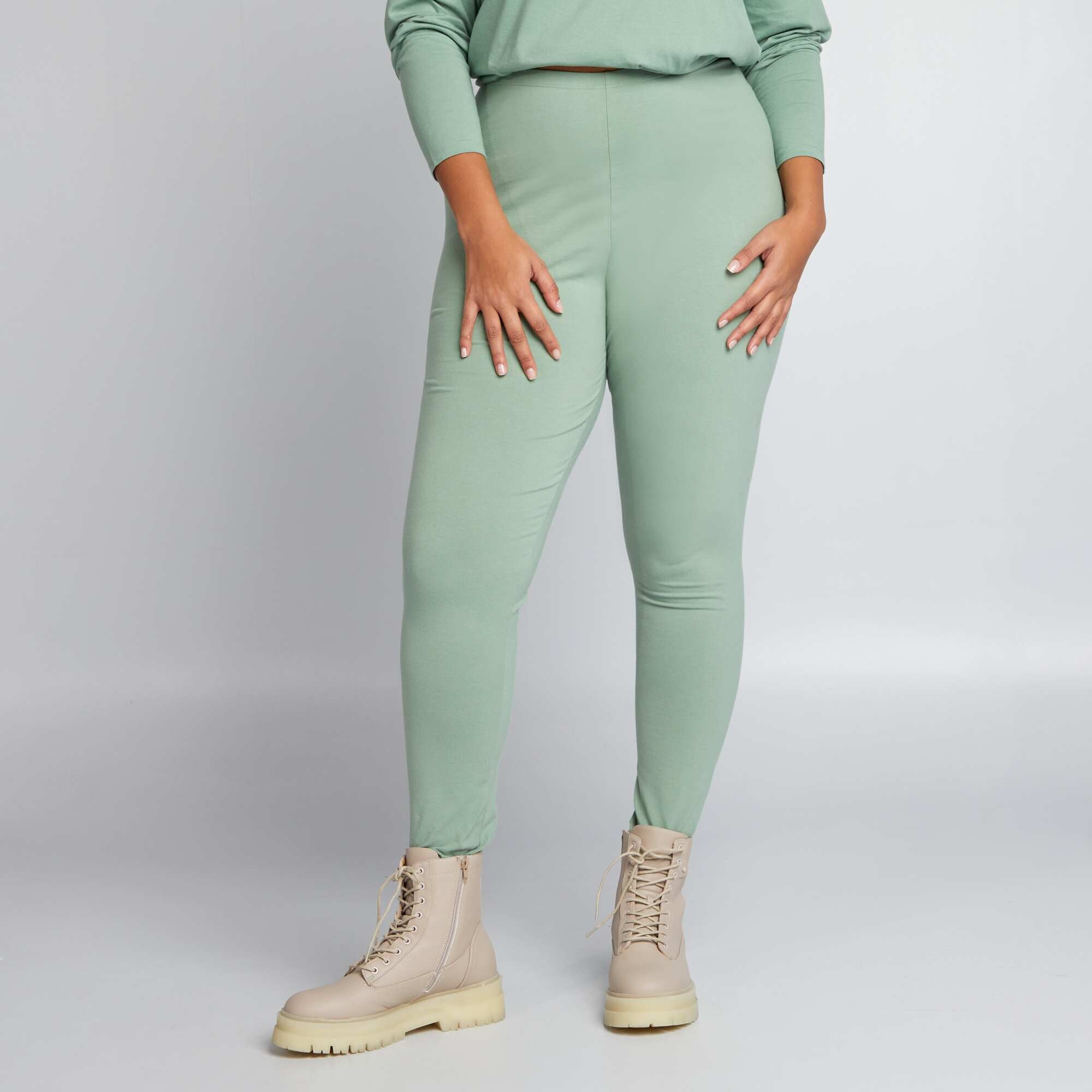 Legging en jersey uni Vert Kiabi Algerie