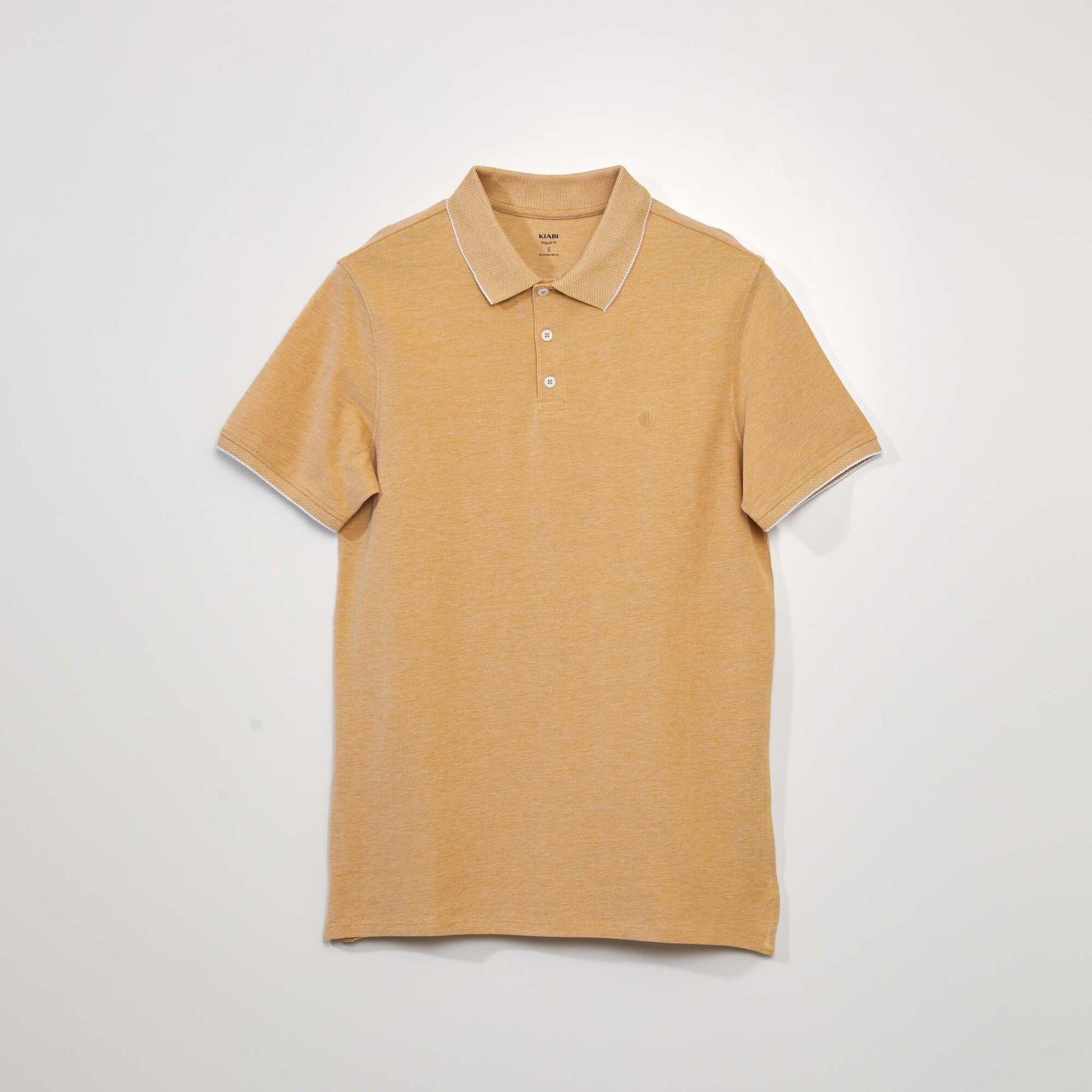 Polo en piqu de coton Jaune