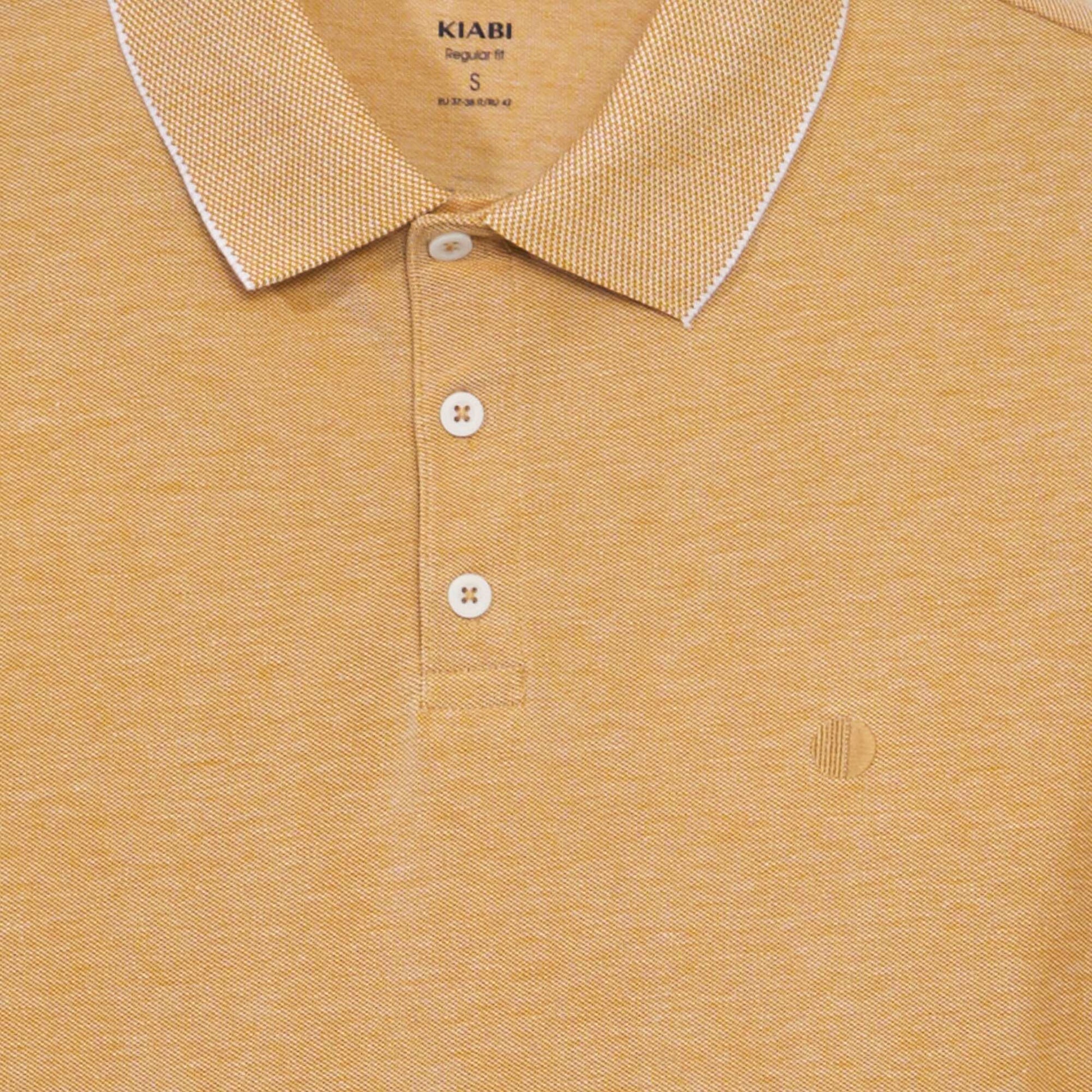 Polo en piqu de coton Jaune