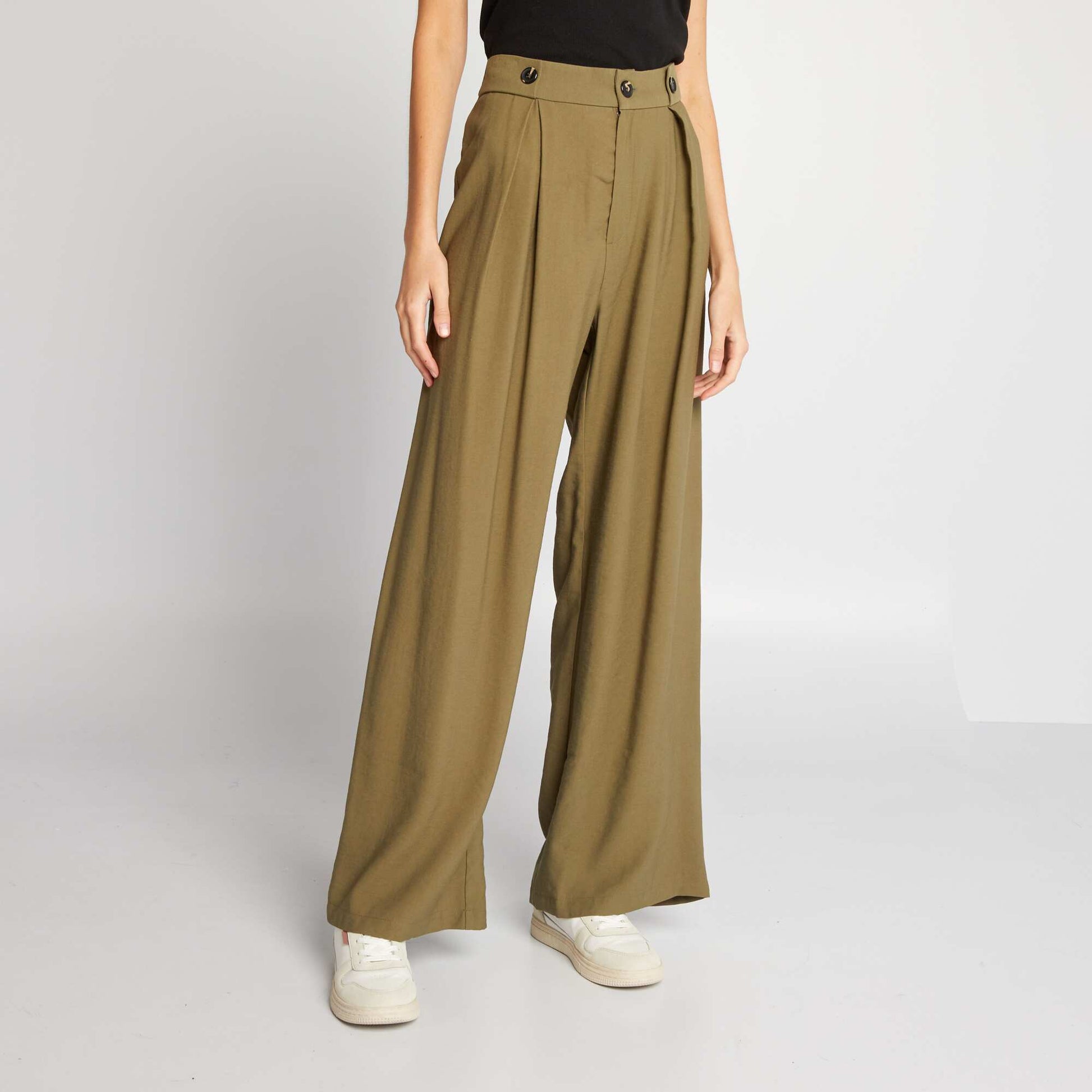 Pantalon large Vert