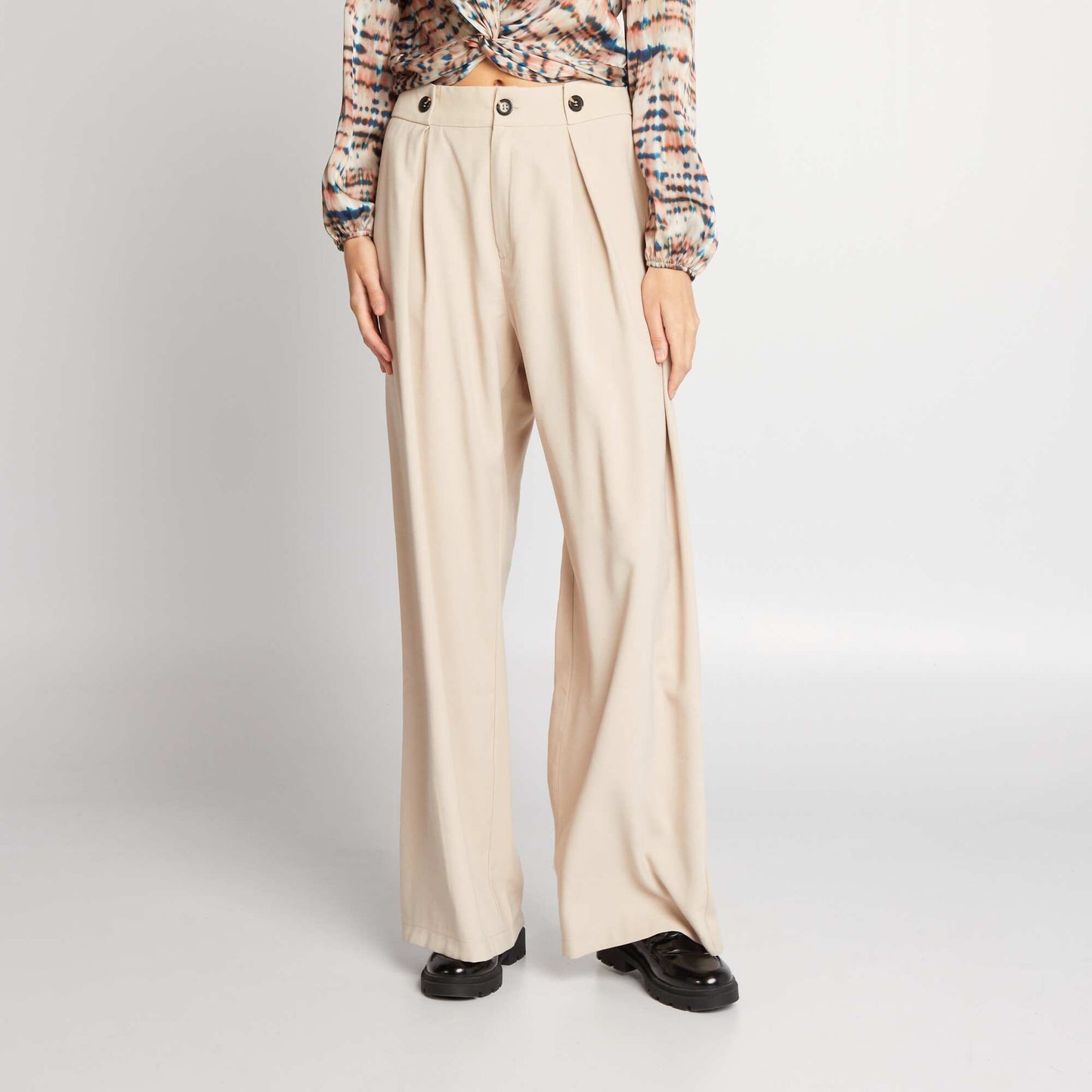 Pantalon large BEIGE