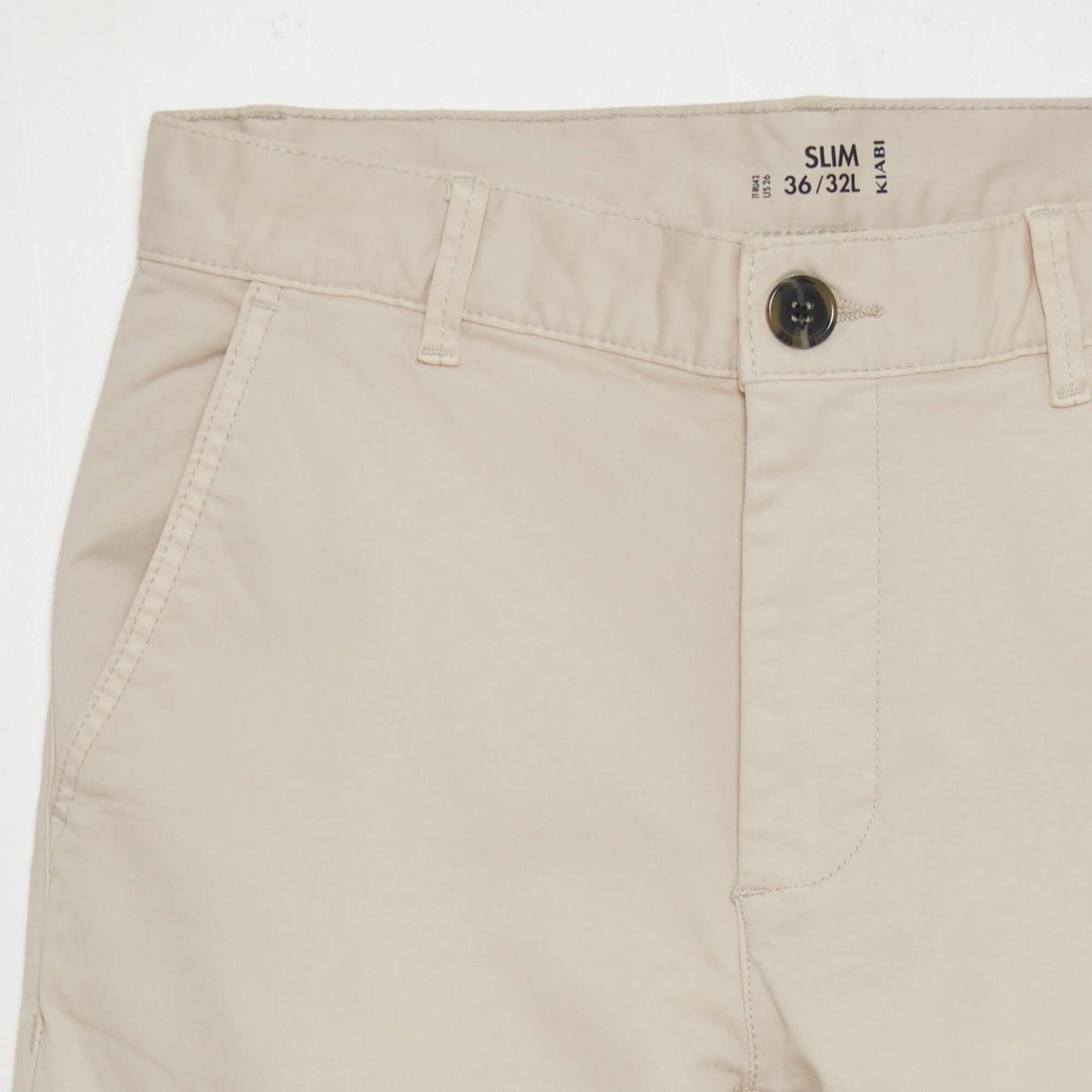 Pantalon chino slim - L32 Beige