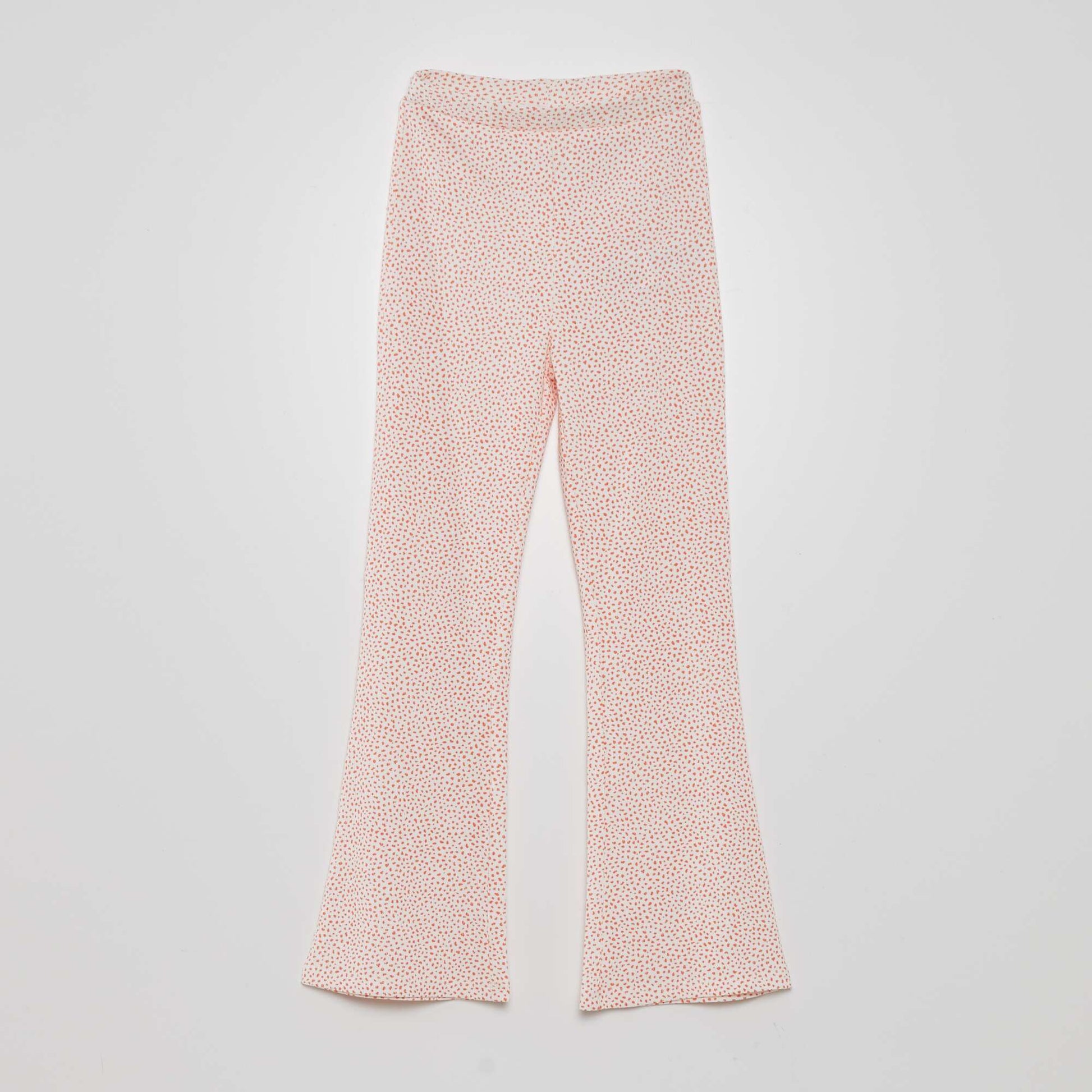 Legging bootcut Blanc/corail