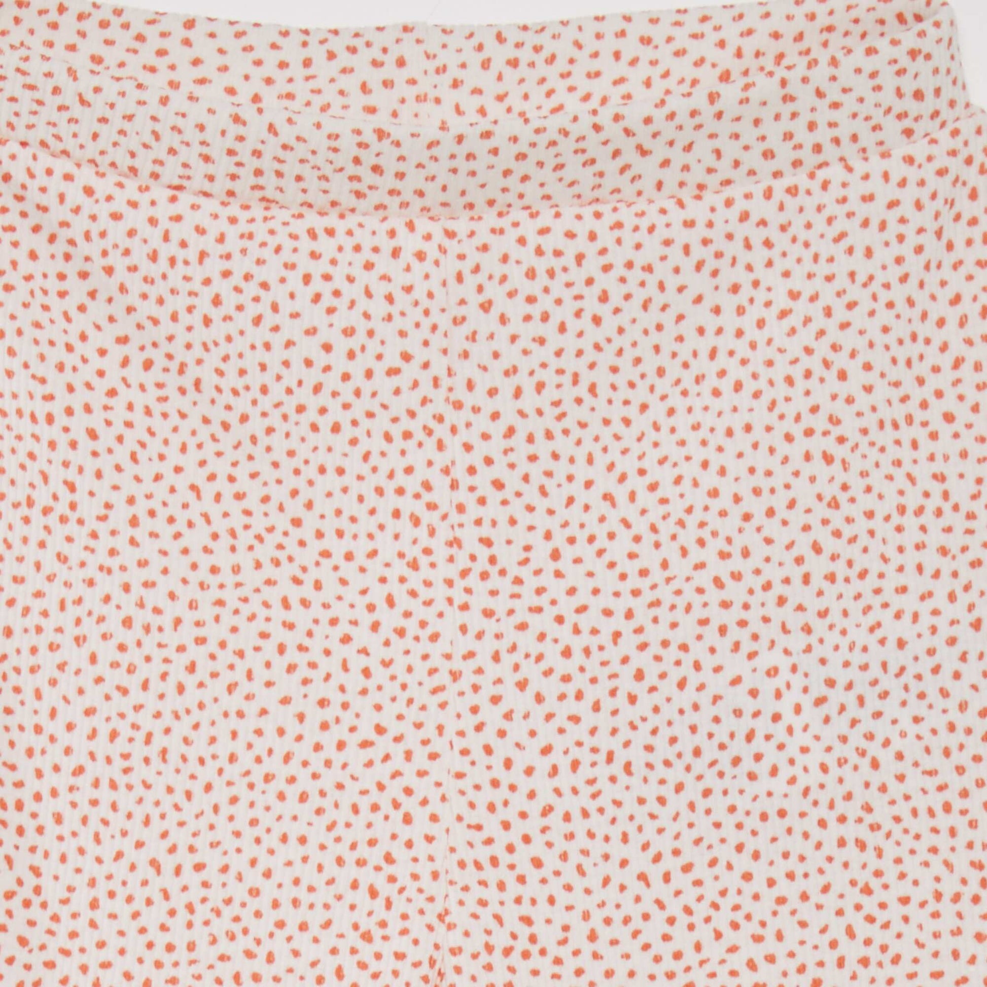 Legging bootcut Blanc/corail
