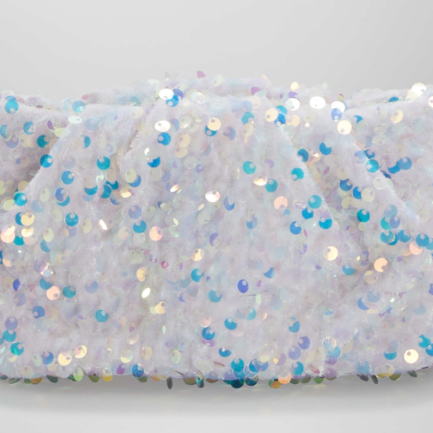 Sac bandouli re sequins Blanc iris