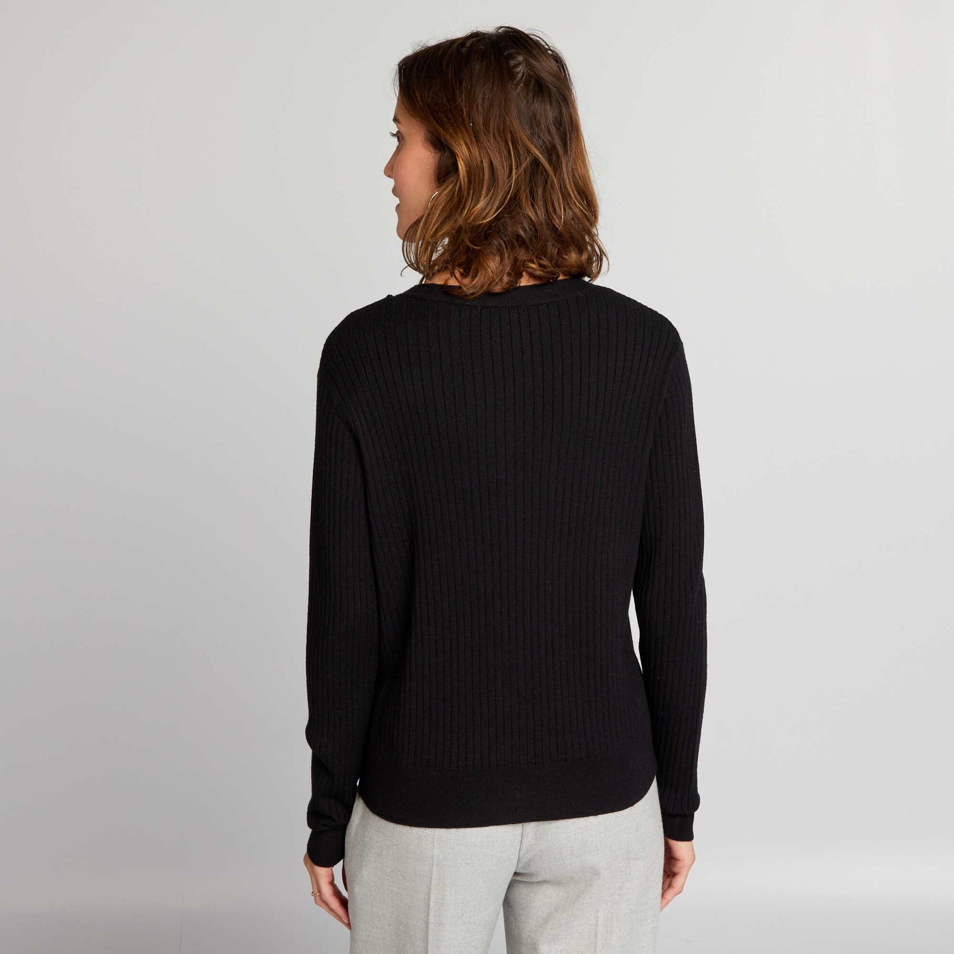 Gilet en maille c tel e noir