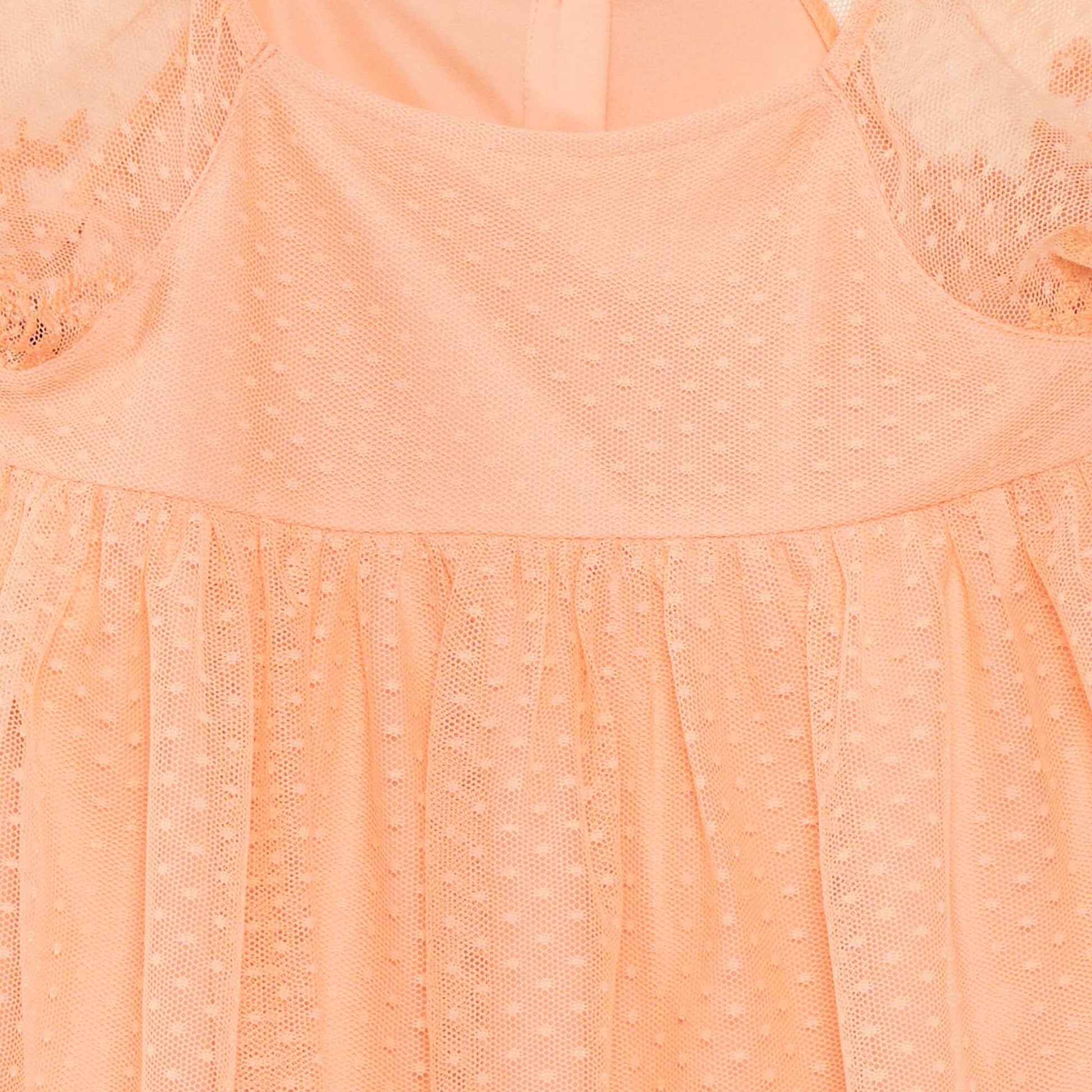Robe trap ze en tulle plumetis Orange
