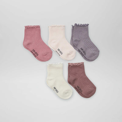 Lot de 5 chaussettes volants ROSE
