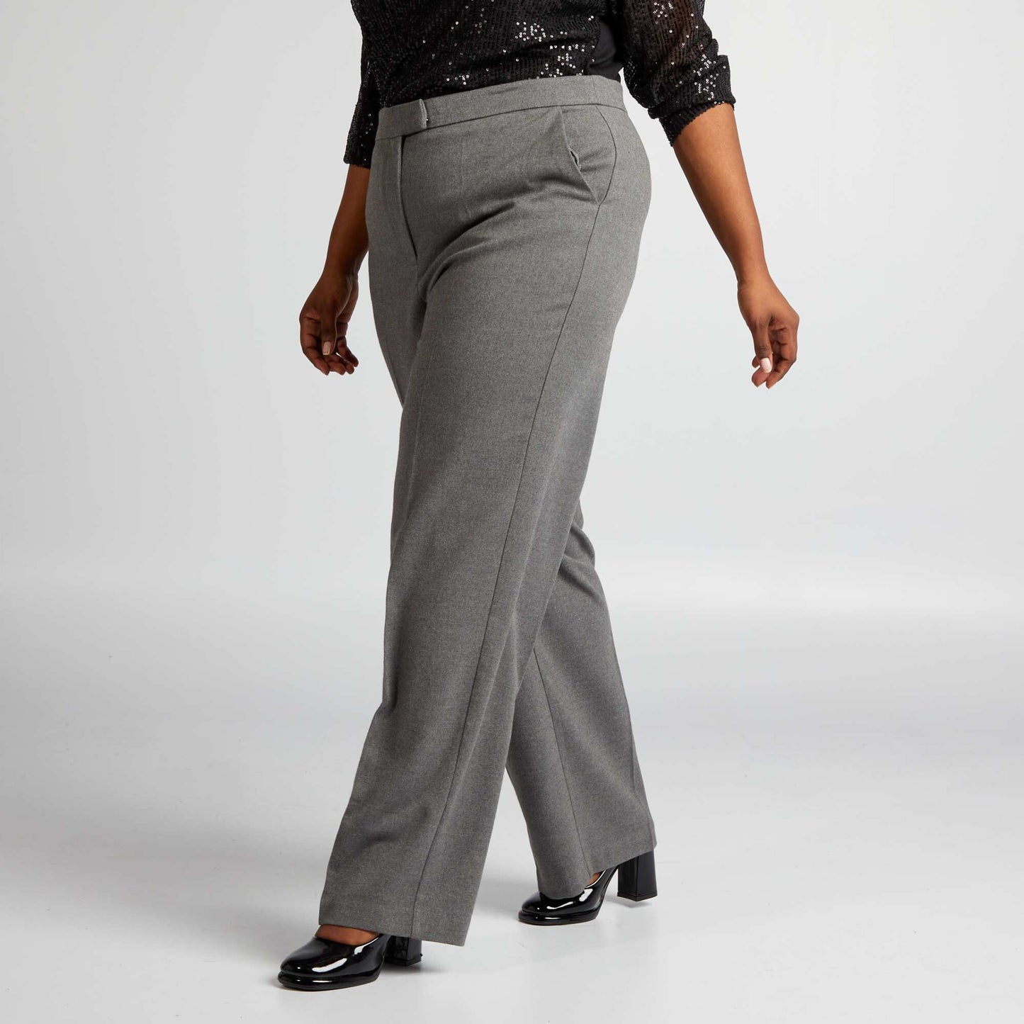 Pantalon de costume en lainage Gris