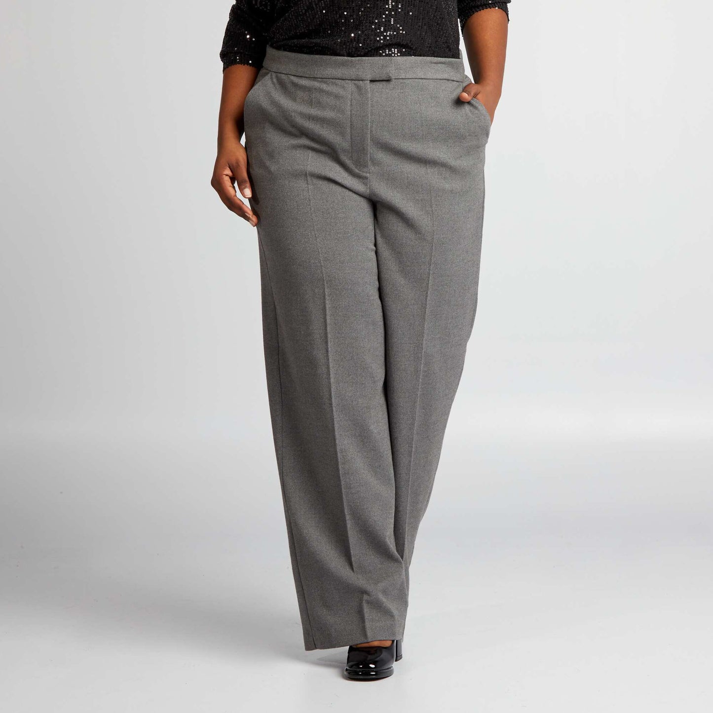 Pantalon de costume en lainage Gris