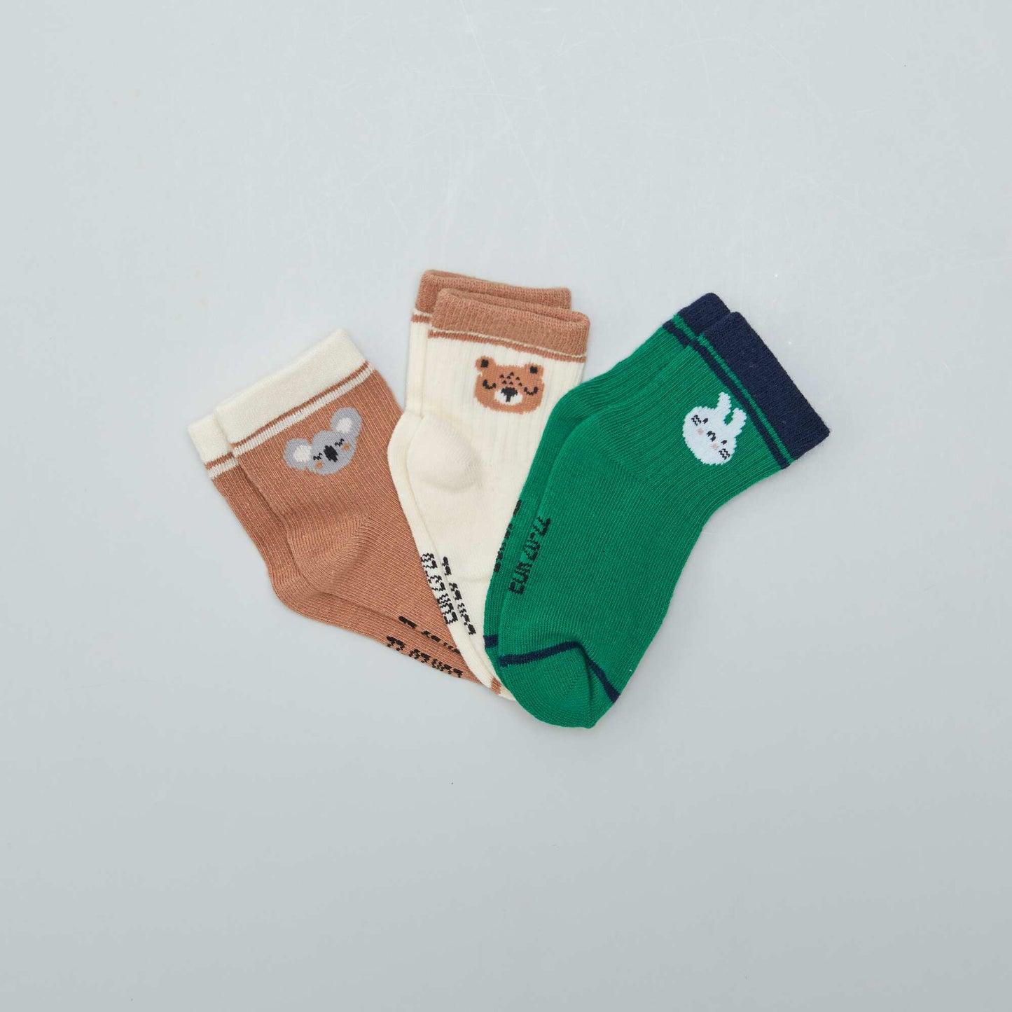 Lot de 2 paires chaussettes Marron/vert