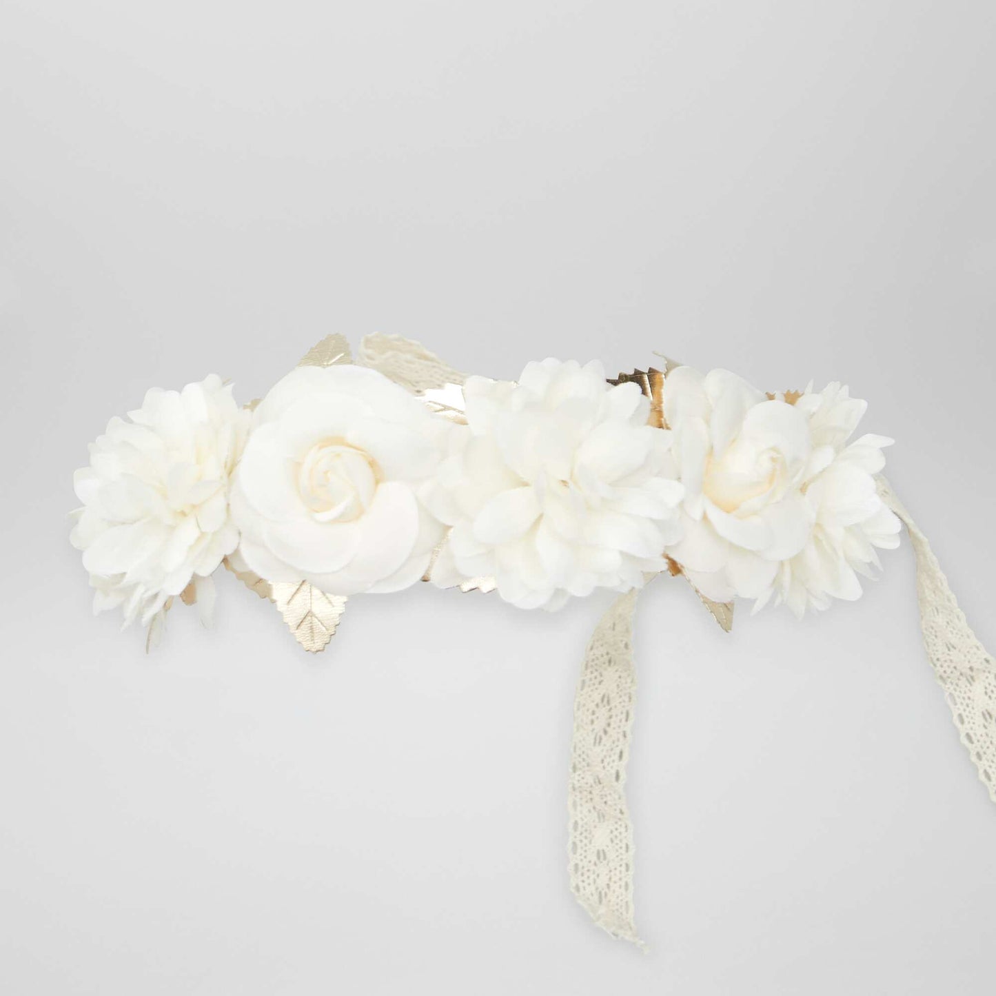 Serre-tête fleurs Blanc