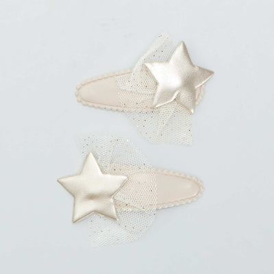 2 barrettes cheveux BLANC