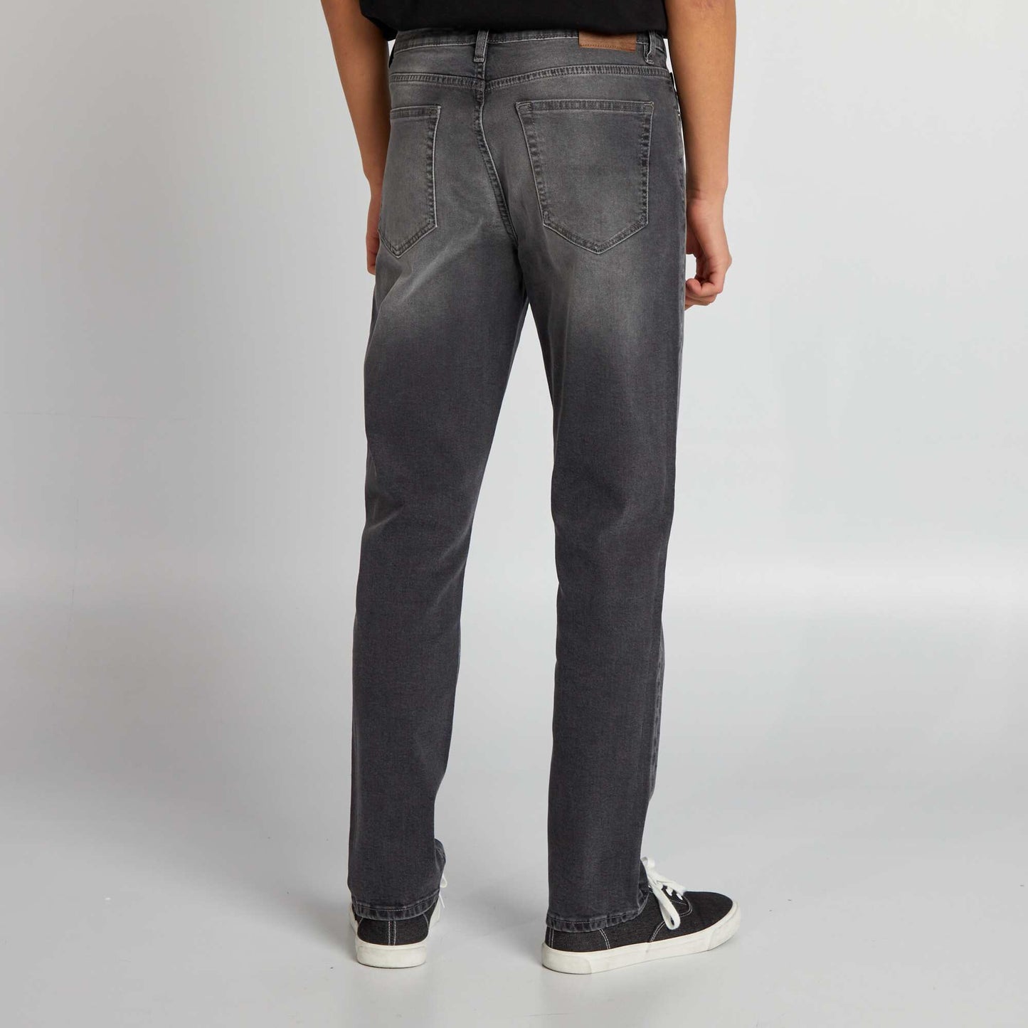 Pantalon denim slim   5 poches Gris