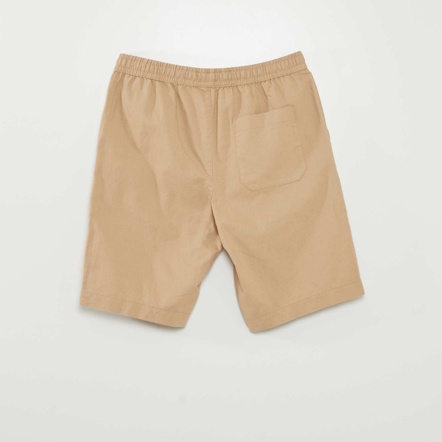 Bermuda chino large avec lin Beige