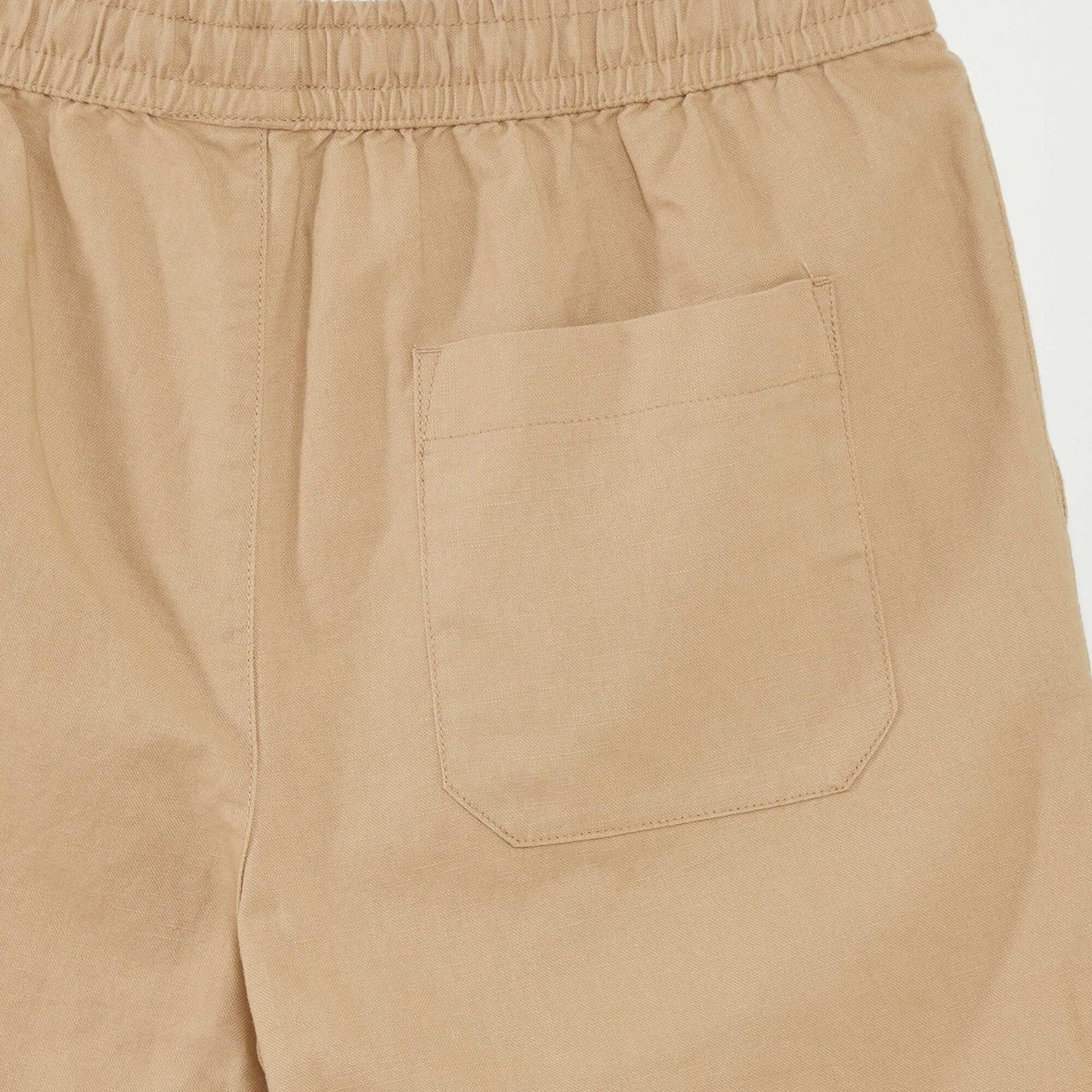 Bermuda chino large avec lin Beige