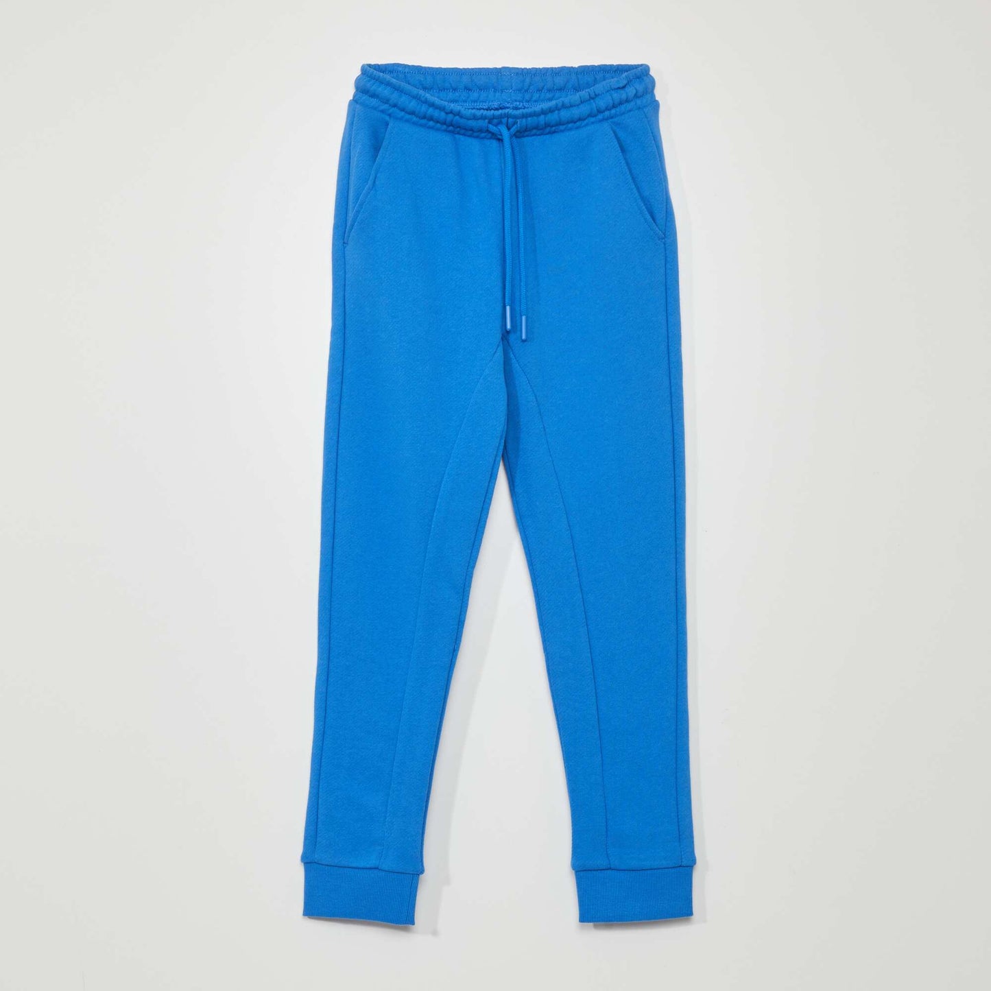 Pantalon jogging en french terry avec coutures Bleu lectrique