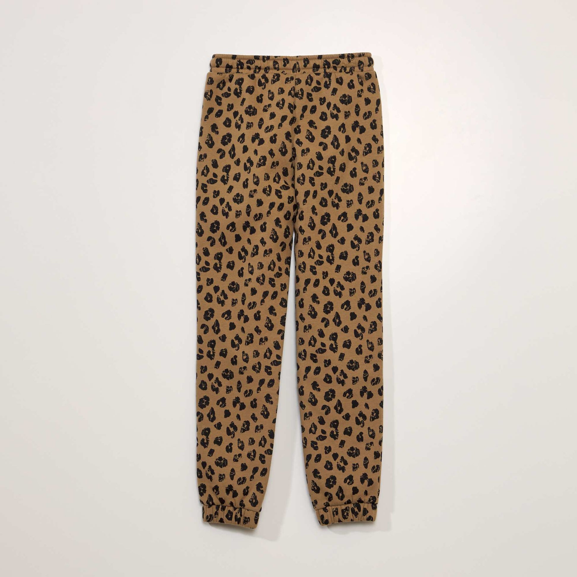 Pantalon de jogging motif l opard Marron