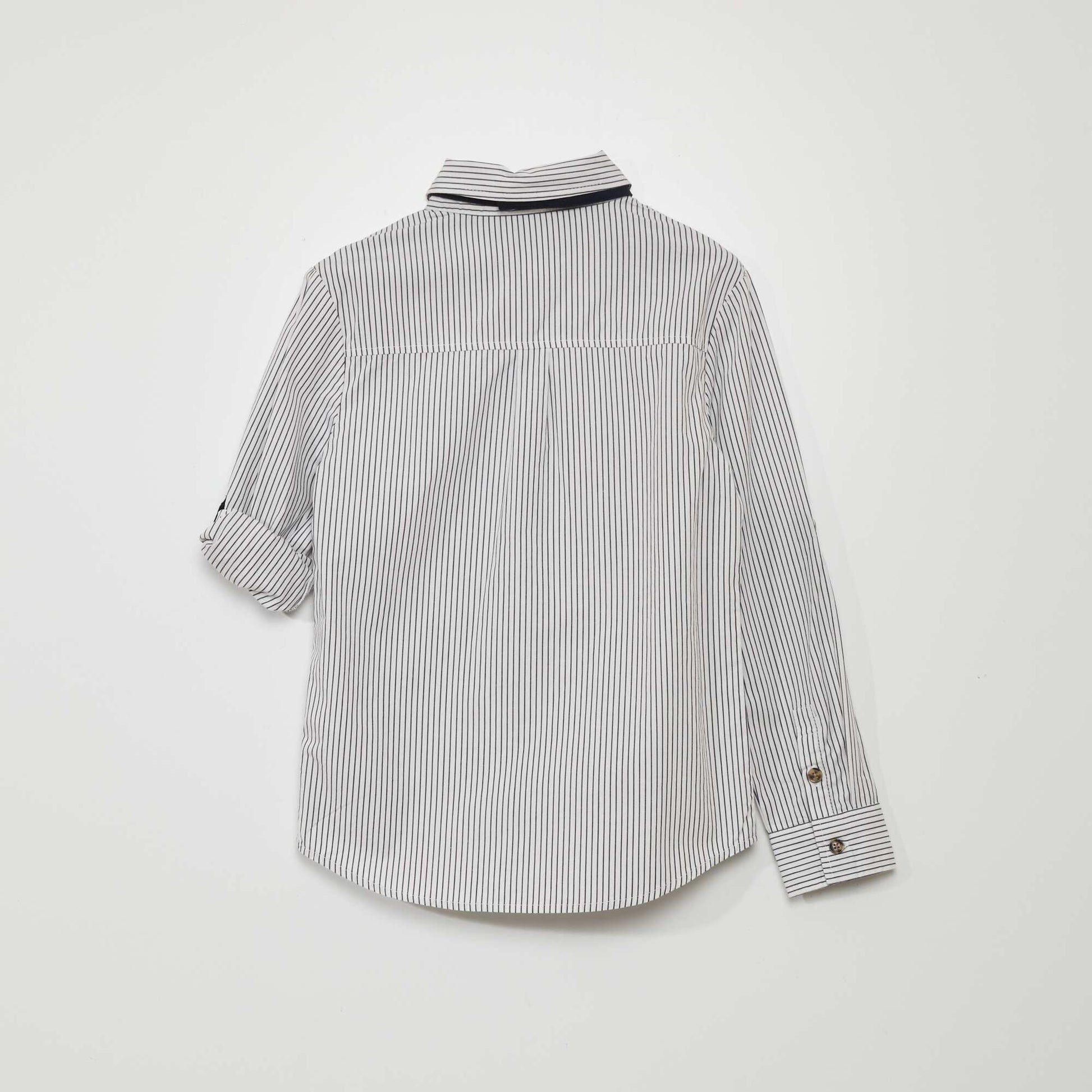 Chemise en popeline avec noeud papillon Blanc/noir