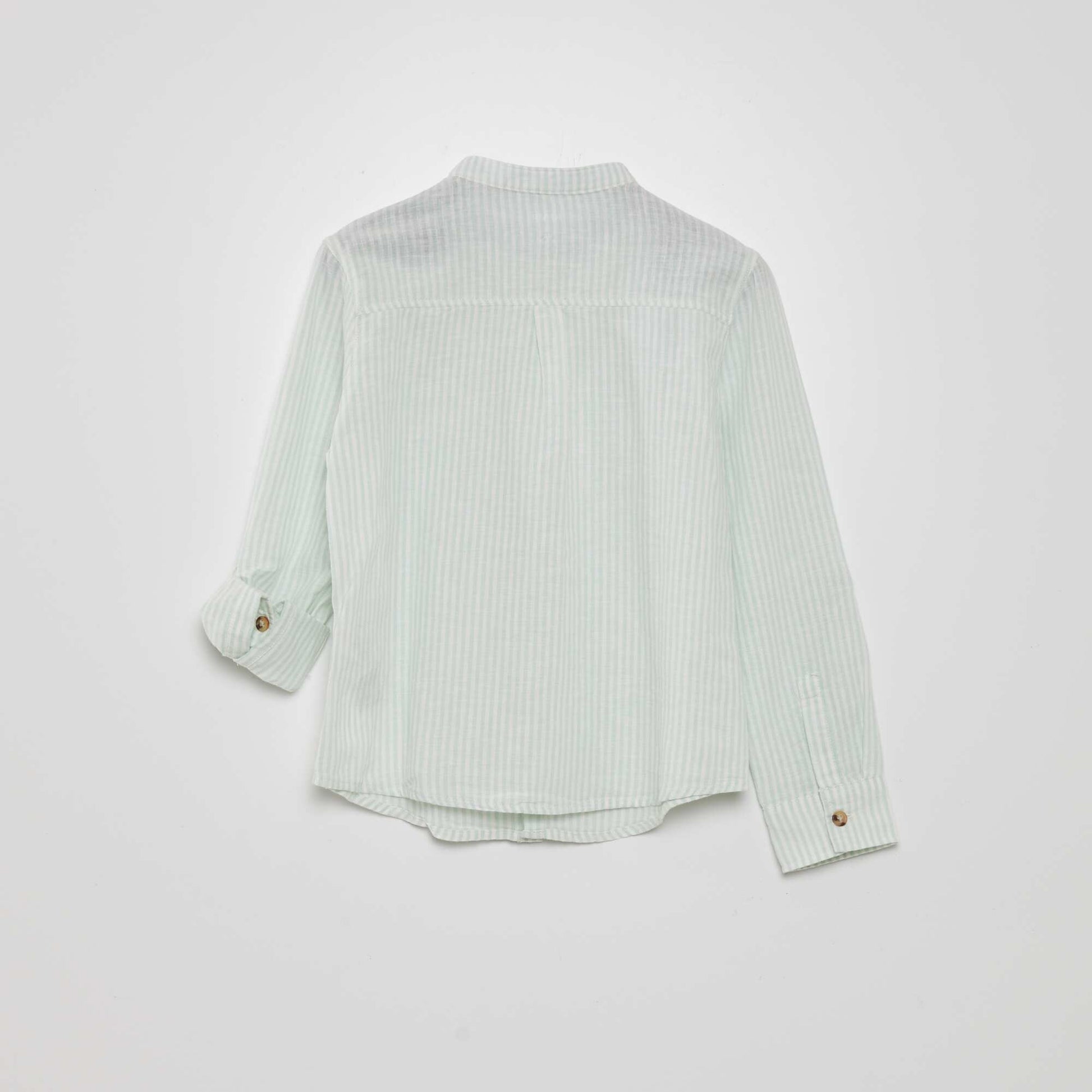 Chemise ray e en lin Vert
