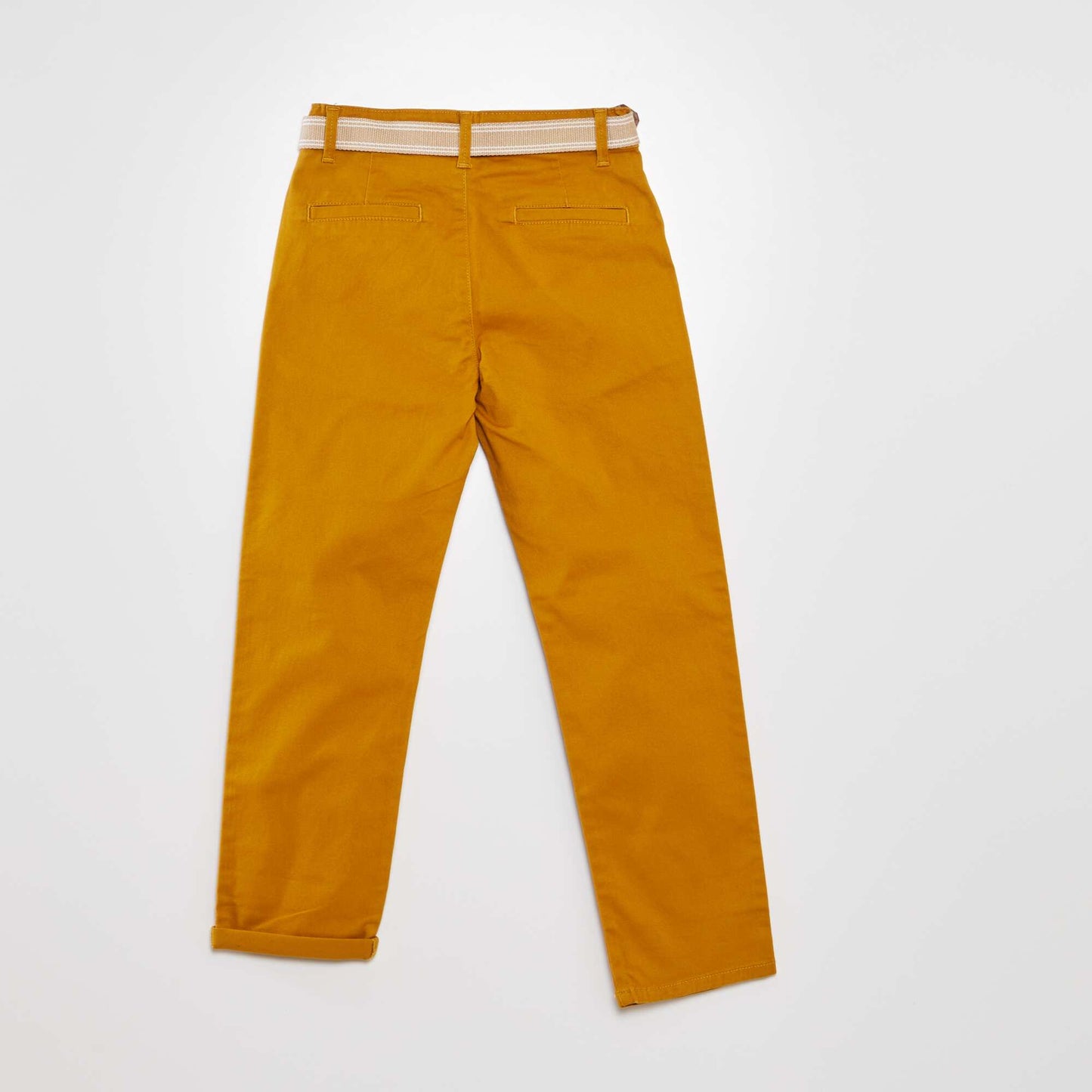 Pantalon en twill avec ceinture Camel