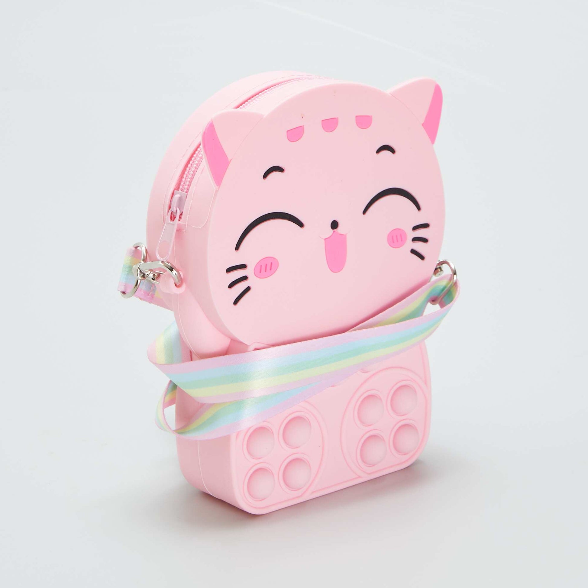 Sac Pop-It chat kawai Rose