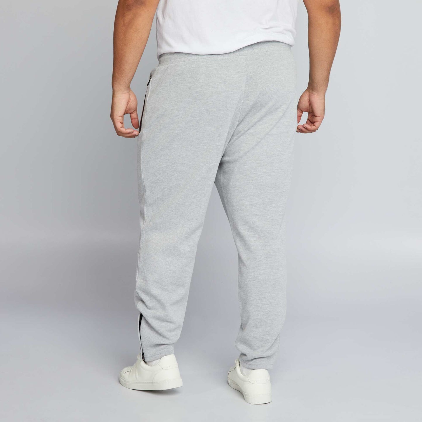 Pantalon jogging maille piquée gris