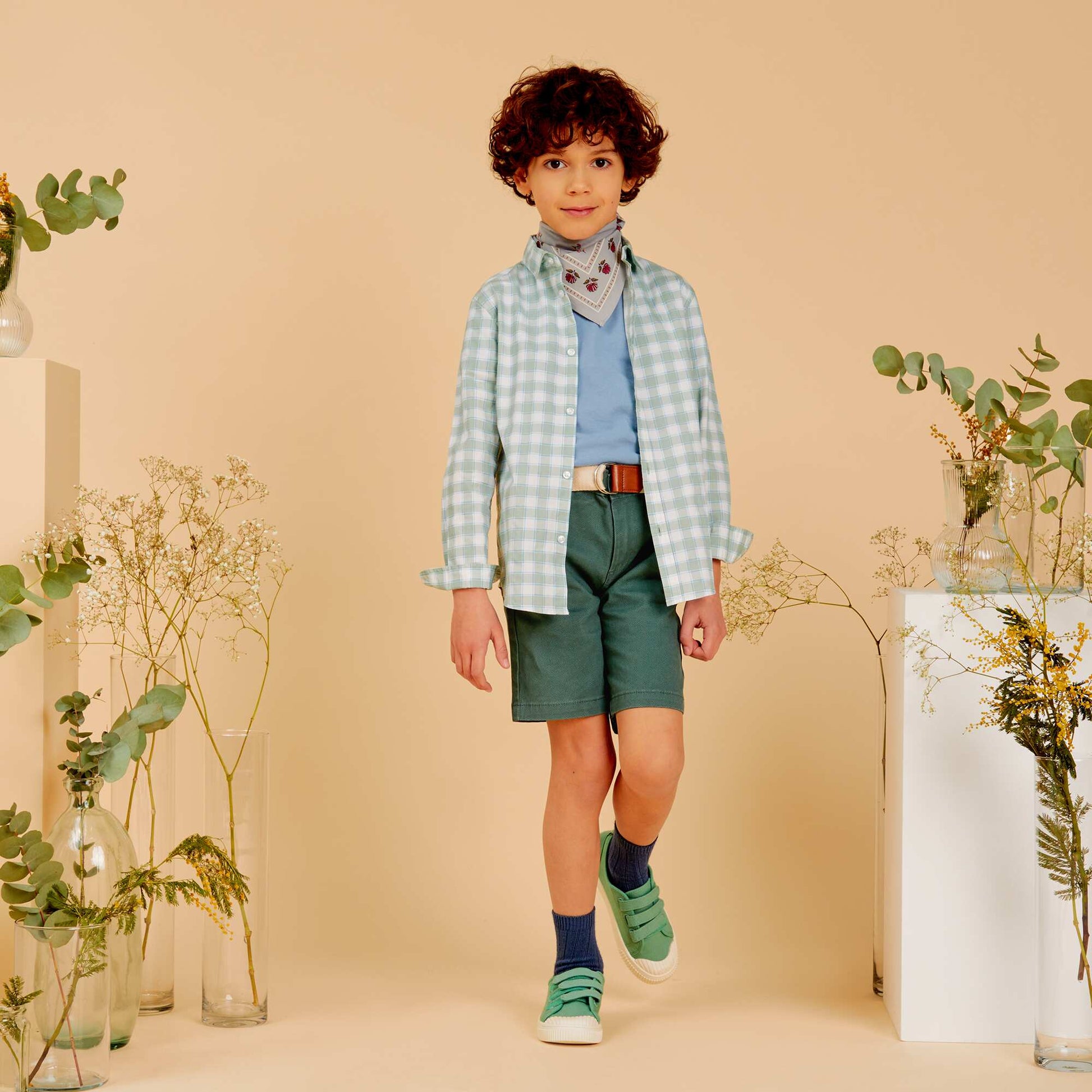 Chemise en popeline VERT