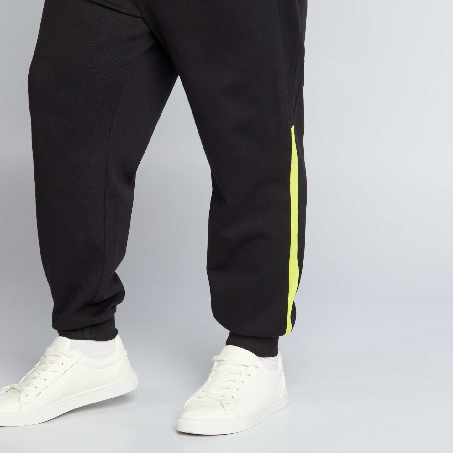Pantalon jogging maille piqu e noir