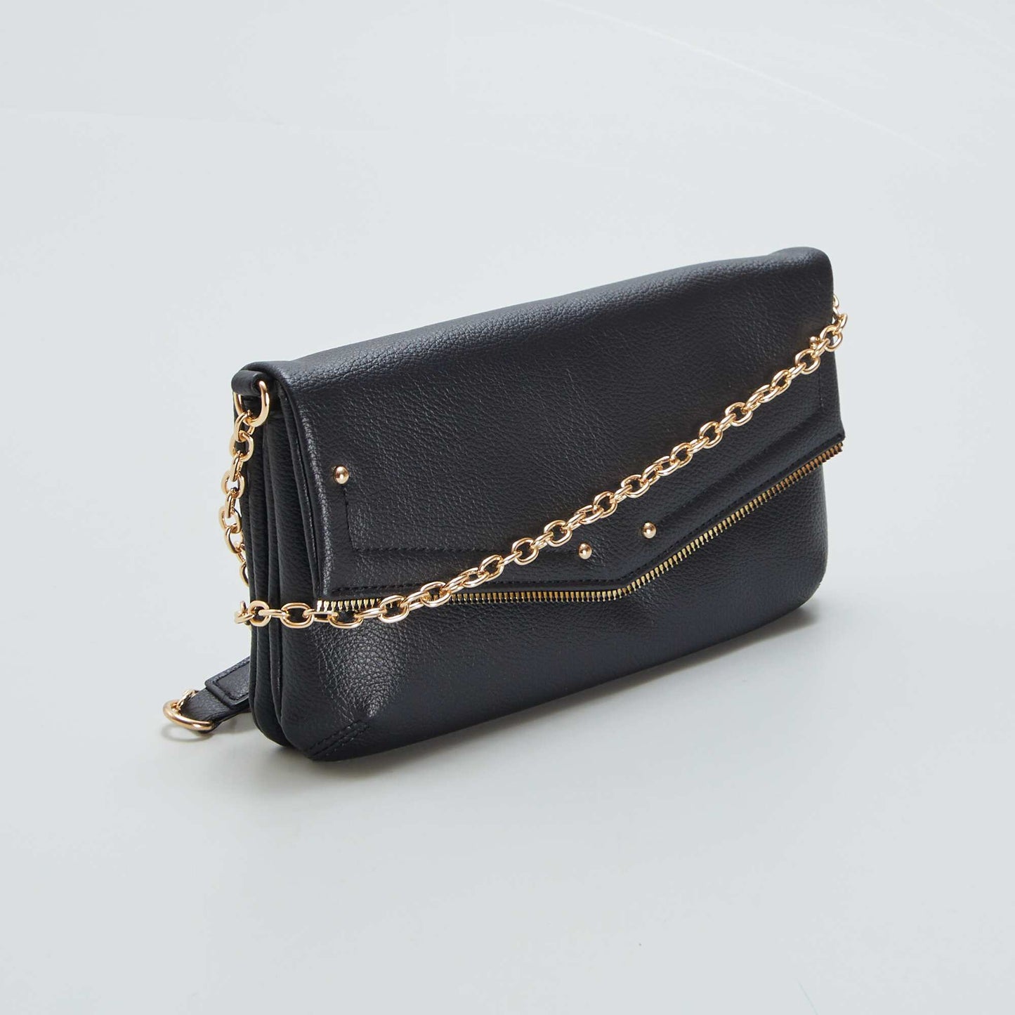 Sac enveloppe chaine bandouli re Noir