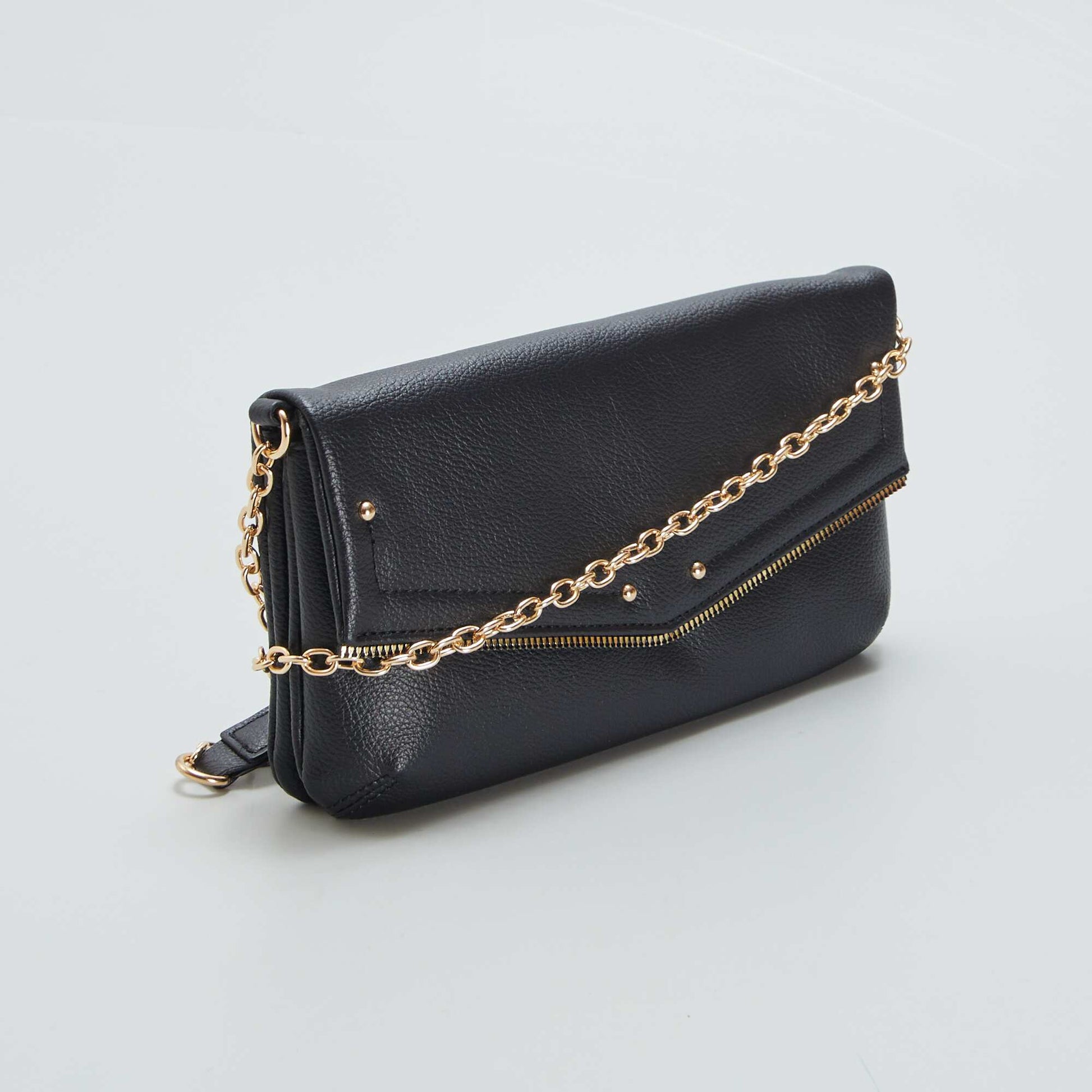 Sac enveloppe chaine bandouli re Noir