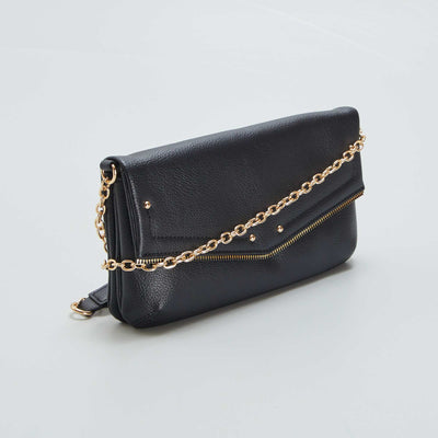 Sac enveloppe chaine bandouli re Noir