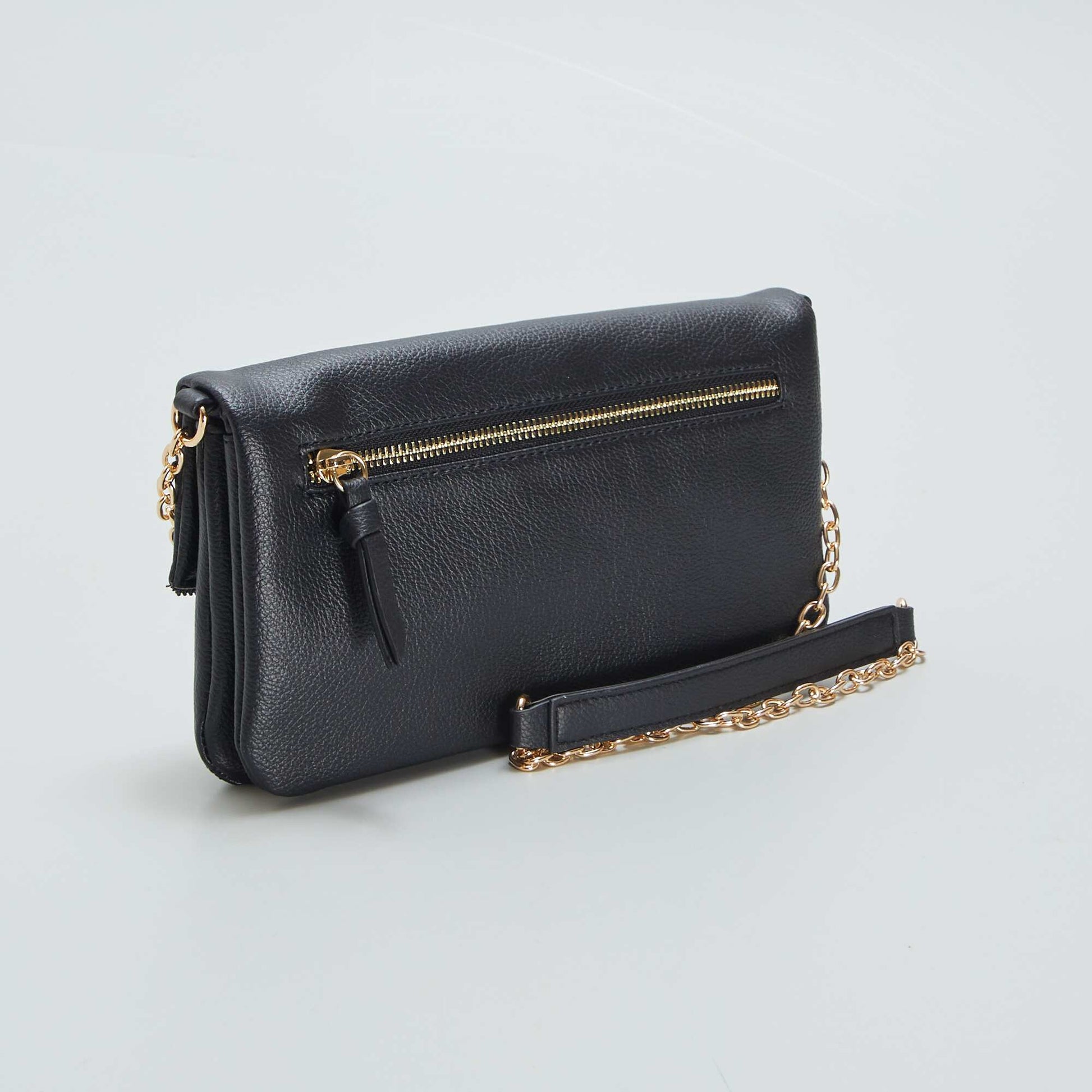 Sac enveloppe chaine bandouli re Noir