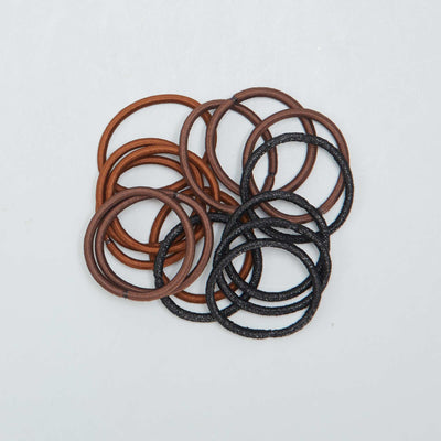 Lot de 15 lastiques Marron